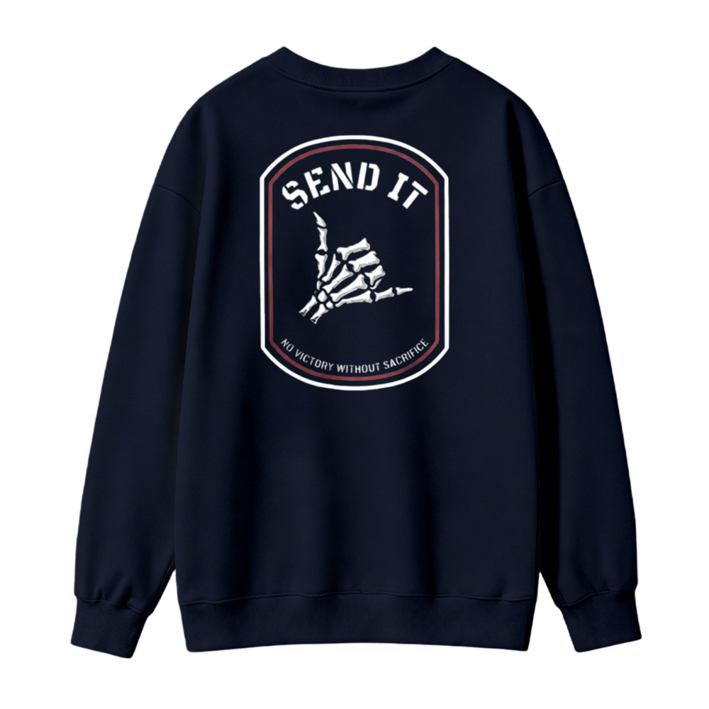 Send It Skeleton Hand Graphic Sweatshirt