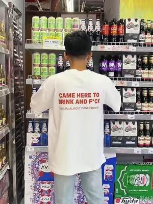 Funny Streetwear Graphic Tee – "CAME HERE TO DRINK AND F*CK" T-Shirt, Sweatshirt, Hoodie - Gifts Suitable for Anyone Casual Cotton