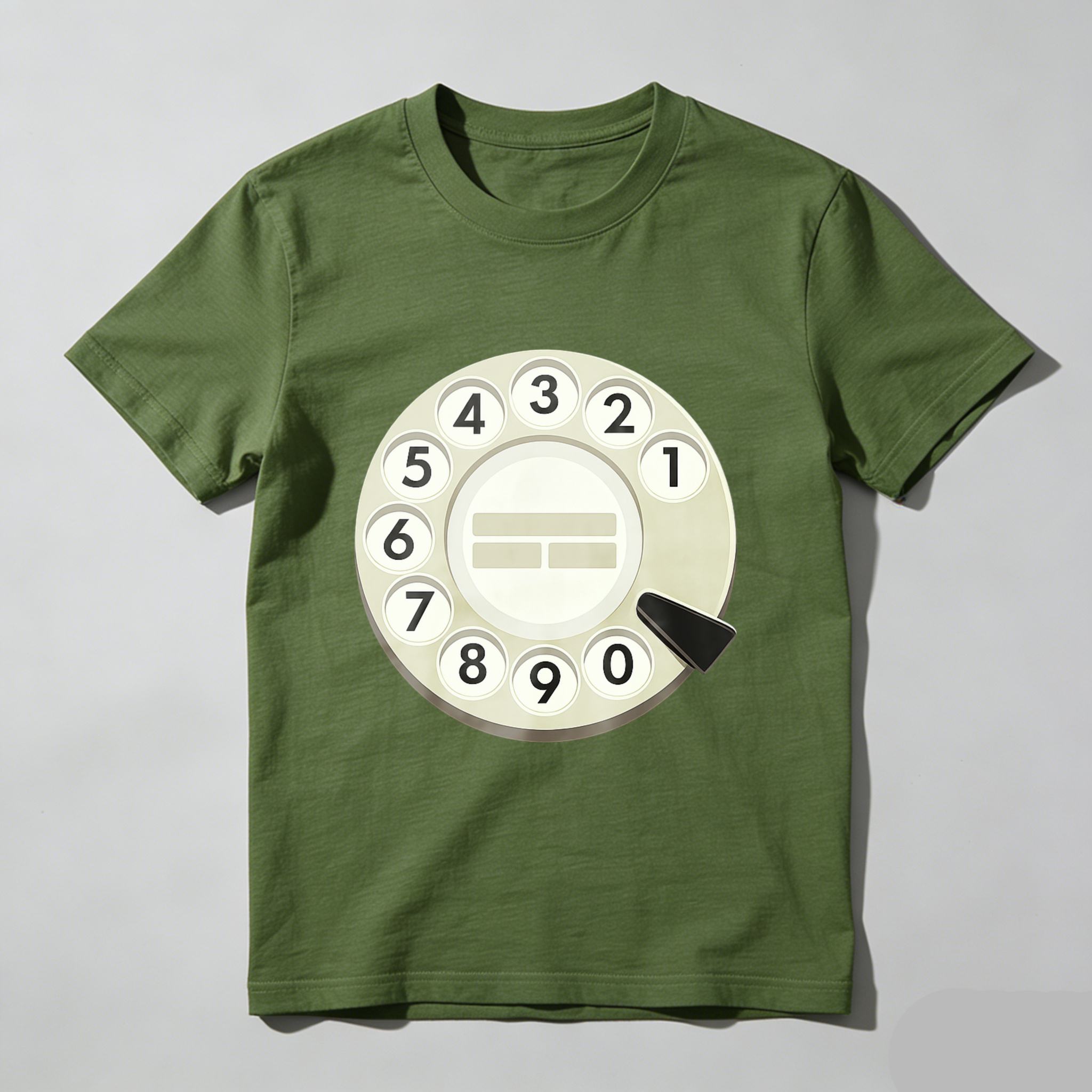 Retro Rotary Phone Dial T-Shirt Vintage Telephone Design Made In Usa