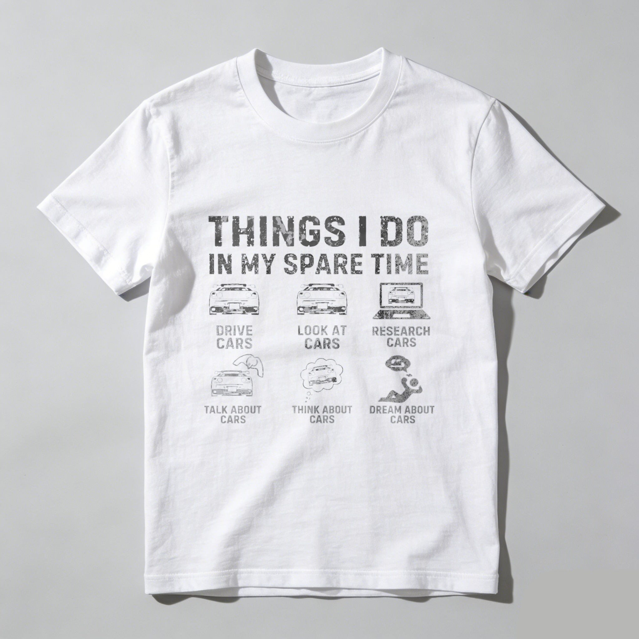 Things I Do In My Spare Time Car Enthusiast T-Shirt For Men And Women Automotive Lover Gift Shirt With Fun Car Related Activities Design