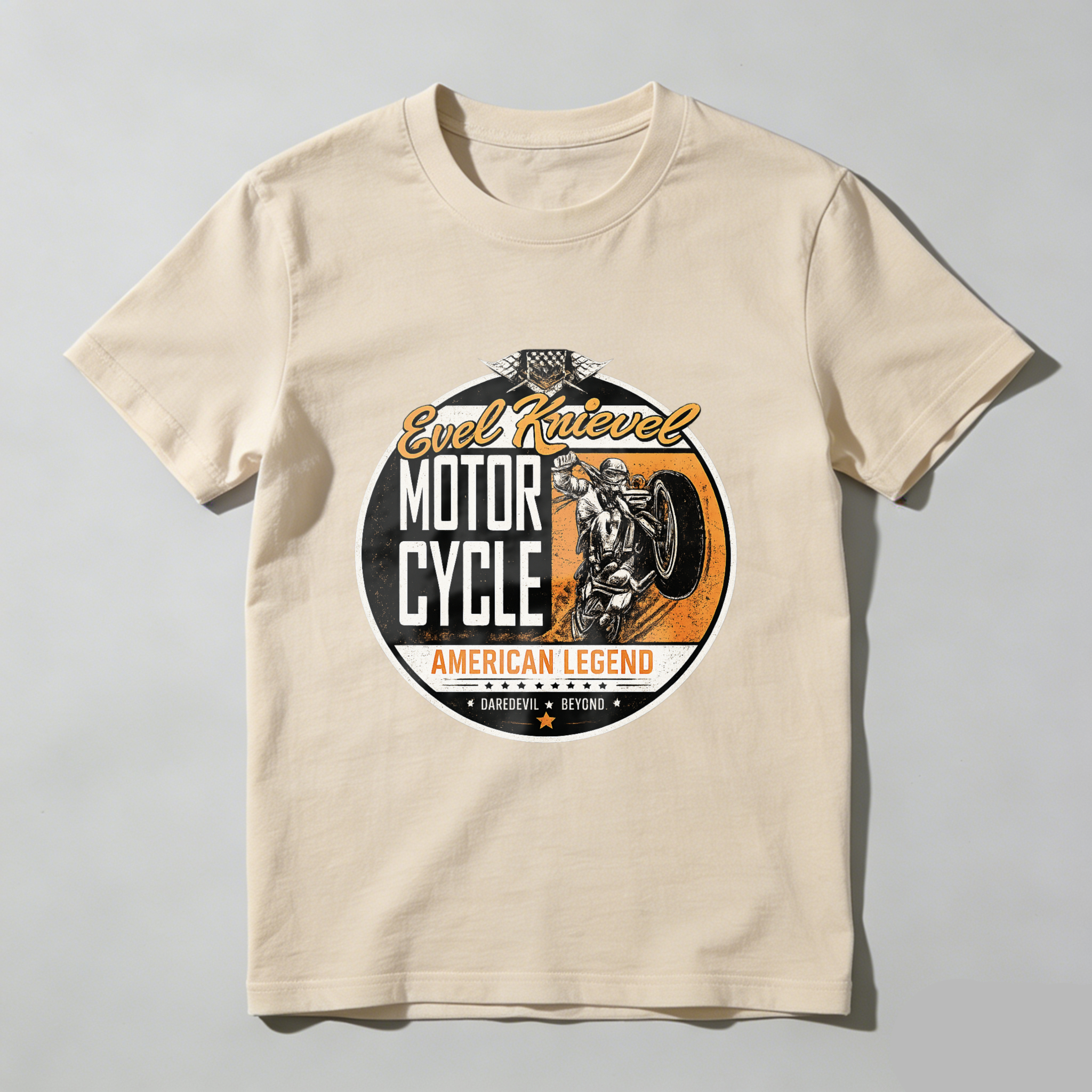 Evel Knievel Motorcycle American Legend T Shirt Made In Usa