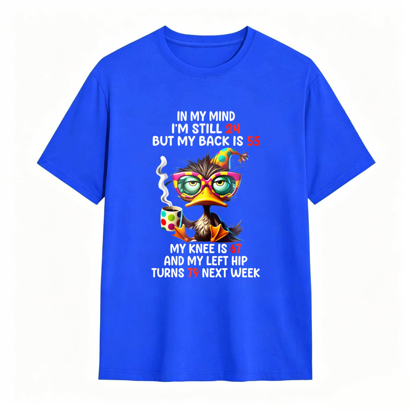 Duck With Glasses And Text About Age And Body Parts Unisex Classic T-shirt