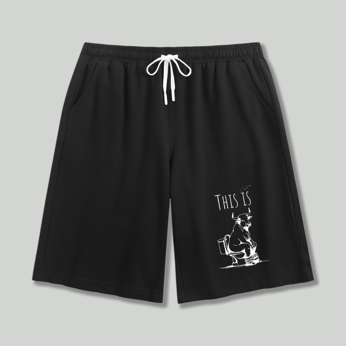 This Is Cartoon Character Graphic Print Shorts