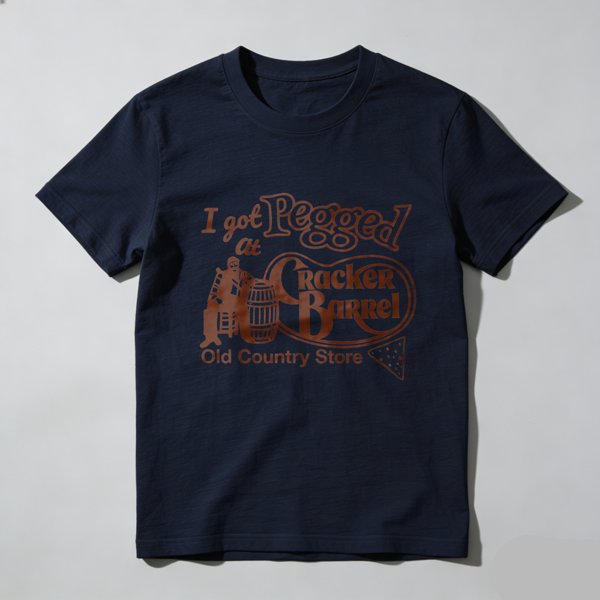 TEECURENTI Got Pegged At Cracker Barrel Old Country Store T Shirt-TeeCurent