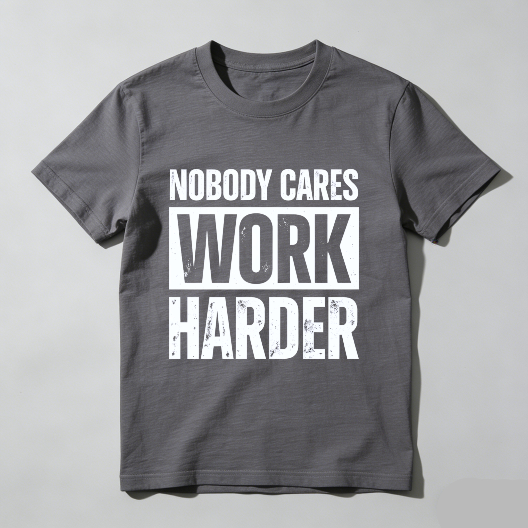 TEECURENT Nobody Cares Work Harder Motivational T Shirt For Men And Women Gym Workout Fitness Inspiration Apparel WOMEN