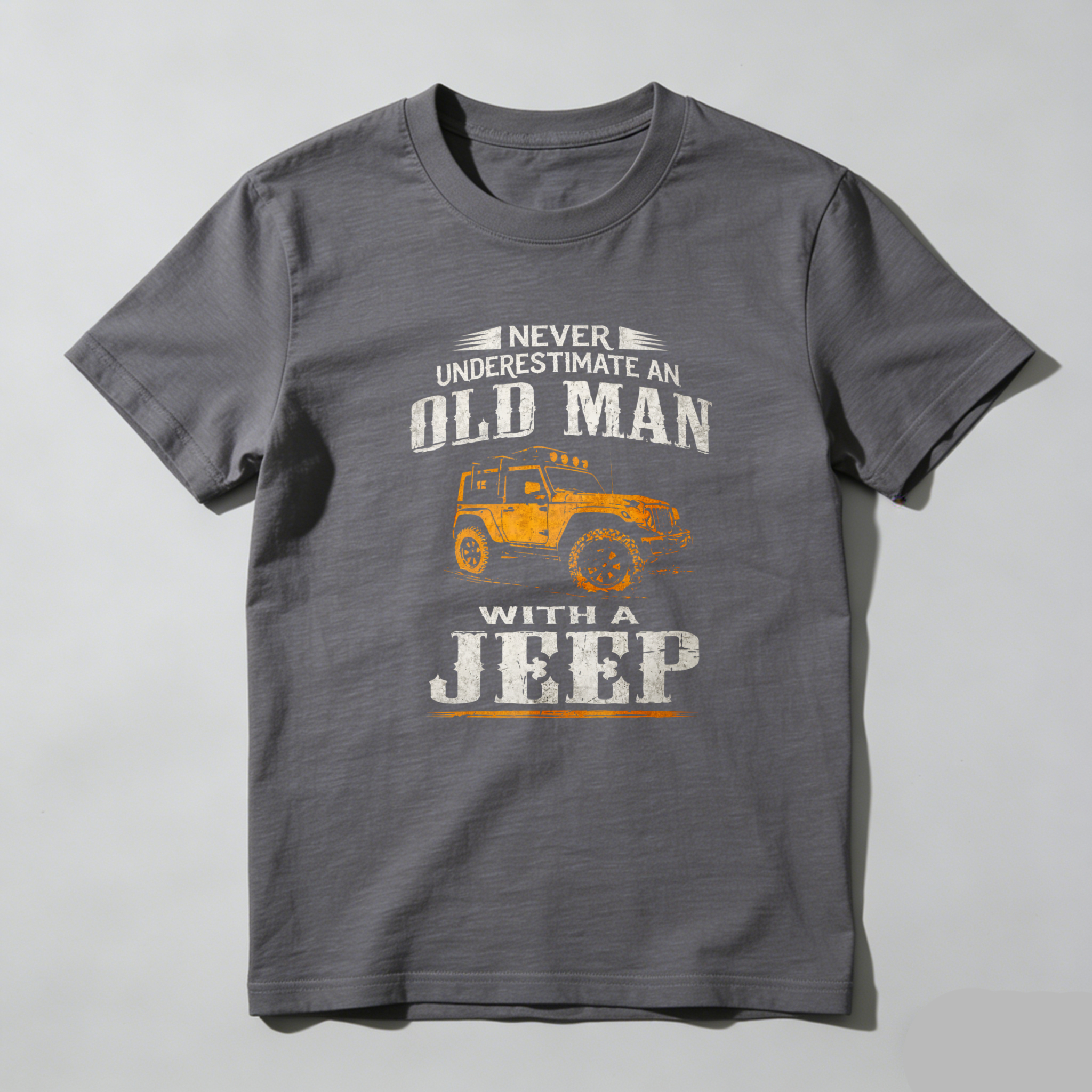 Never Underestimate An Old Man With A Jeep T-Shirt