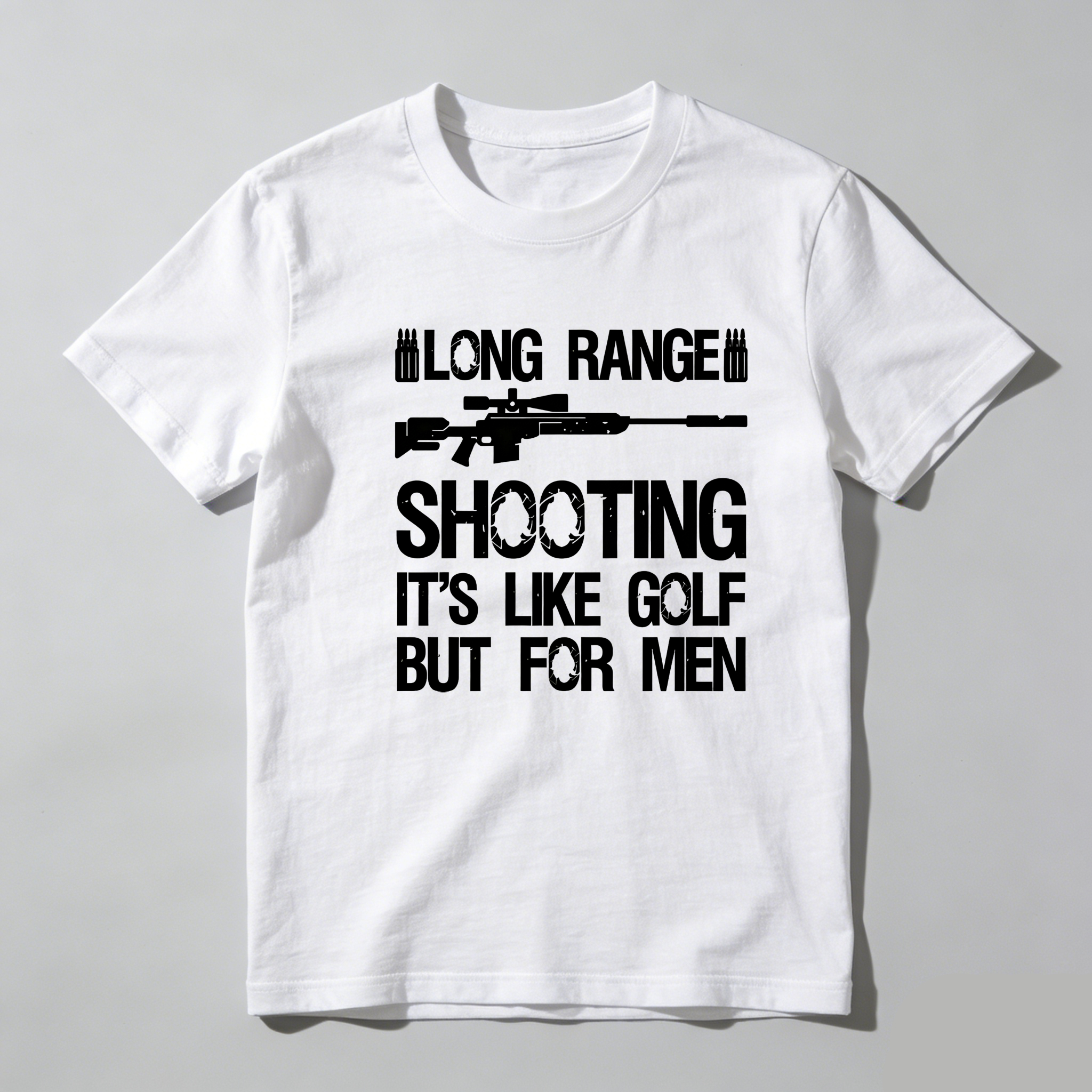 TEECURENT Long Range Shooting Like Golf For Men Pure Cotton Short Sleeve T Shirt-TeeCurent