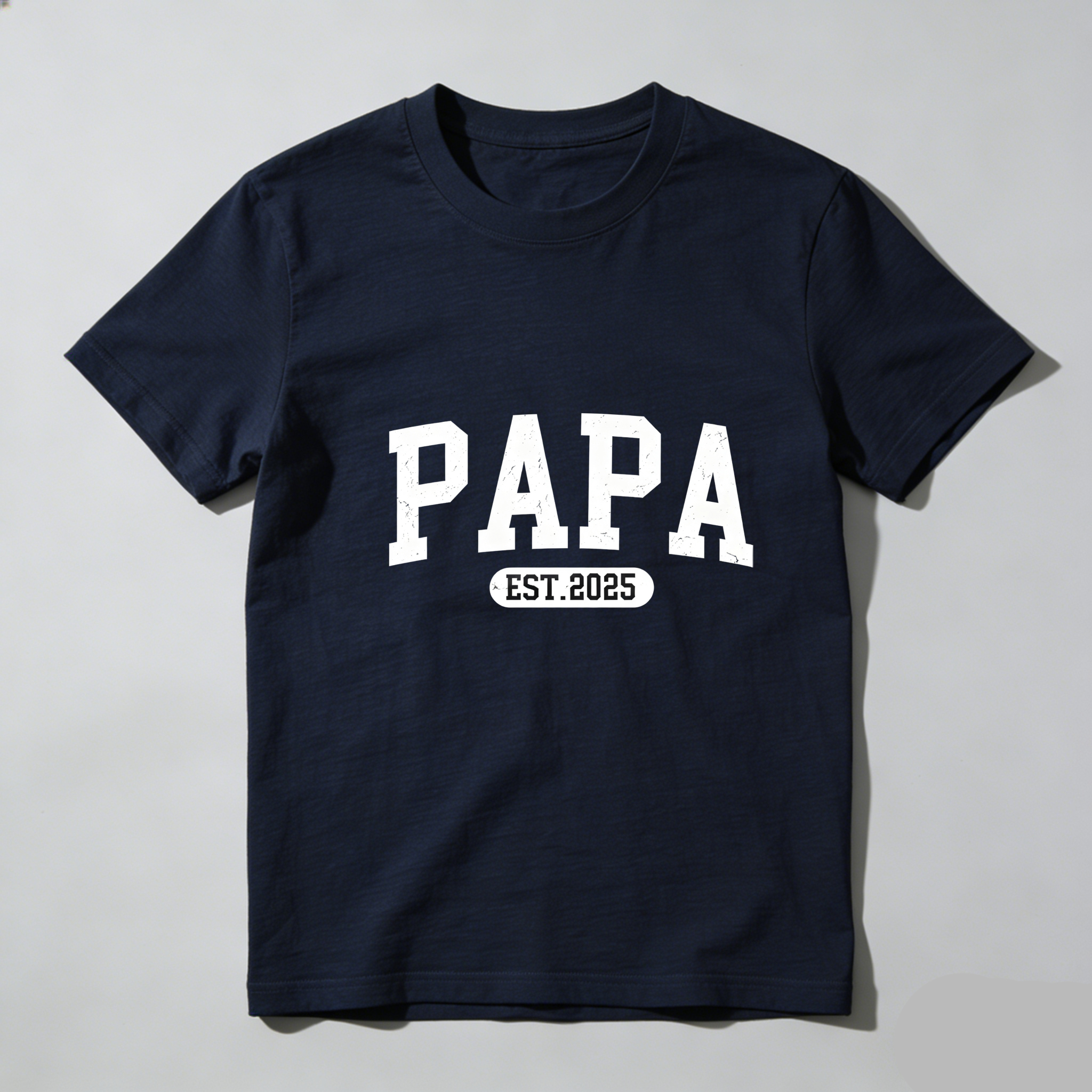 TEECURENT Papa Est 2025 Pure Cotton Short Sleeve T Shirt-TeeCurent