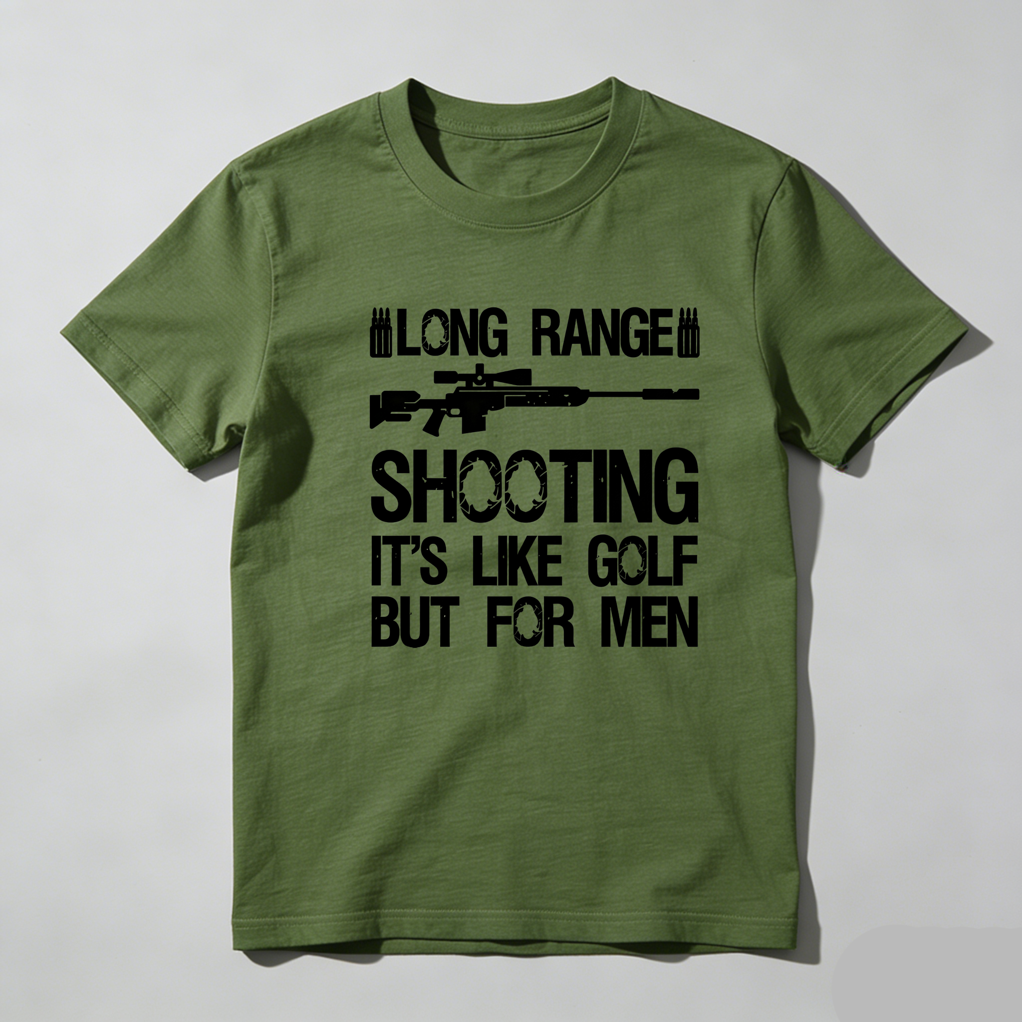 TEECURENT Long Range Shooting Like Golf For Men Pure Cotton Short Sleeve T Shirt-TeeCurent