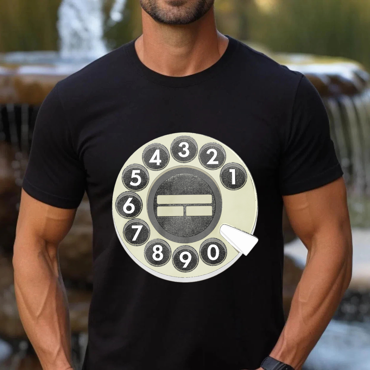 Retro Rotary Phone Dial T-Shirt Vintage Telephone Design Made In Usa