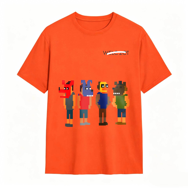 Pixel Art Characters With Text Welc Zot Unisex Classic T-shirt