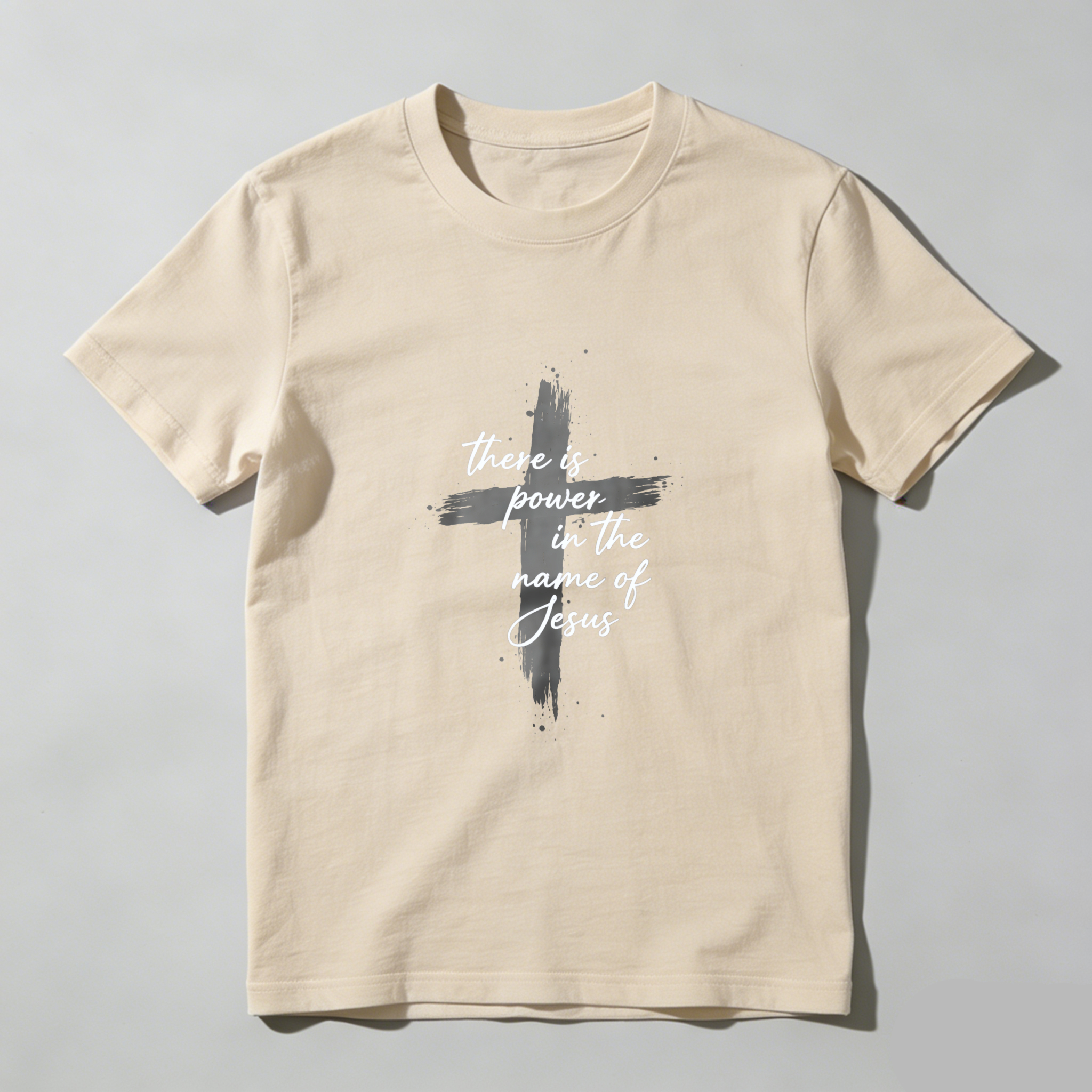 TEECURENT There Is Power In The Name Of Jesus Christian T Shirt With Cross Design Faith Inspired Religious Apparel For Men And Women WOMEN