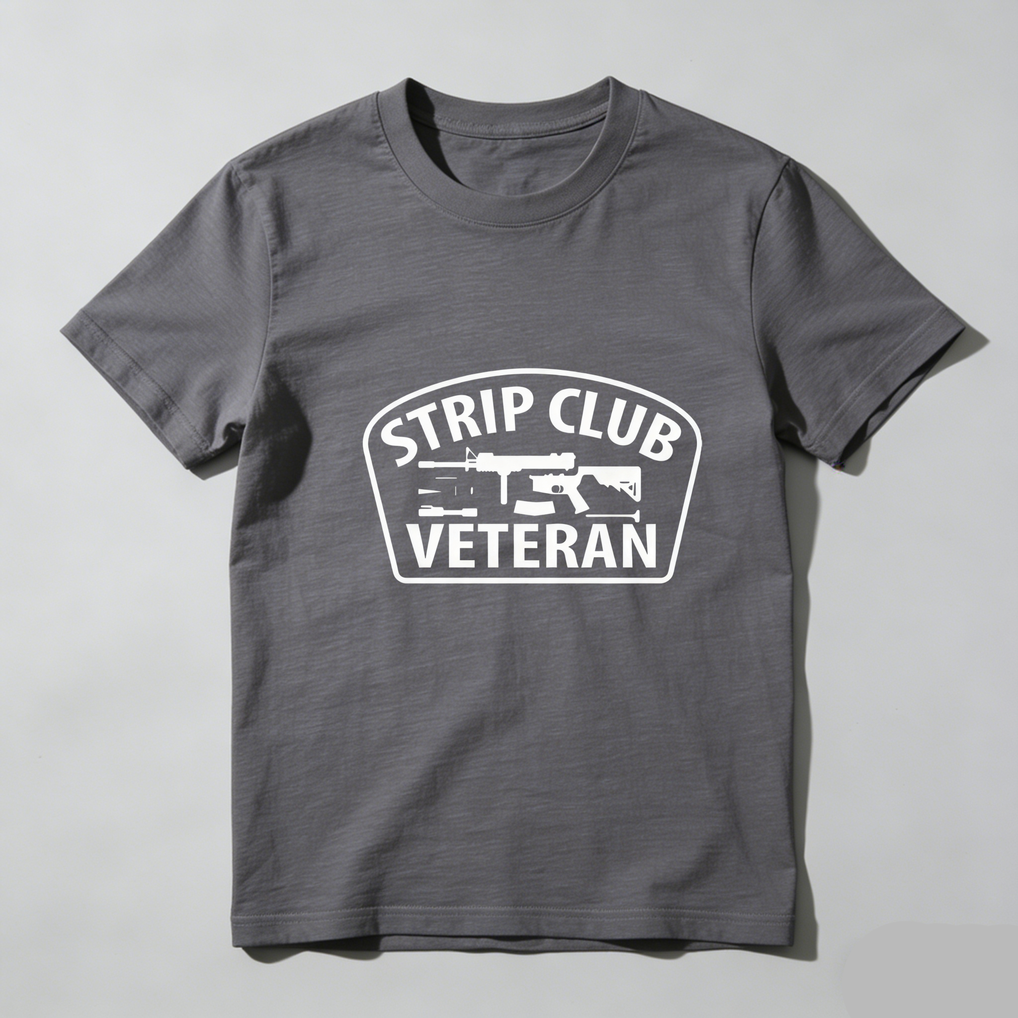 TEECURENT Strip Club Veteran Pure Cotton Short Sleeve T Shirt-TeeCurent