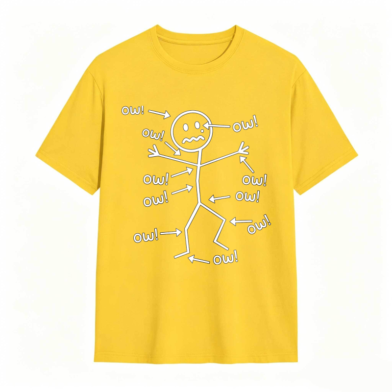 Owl Stick Figure With Arrows And Text Unisex Classic T-shirt
