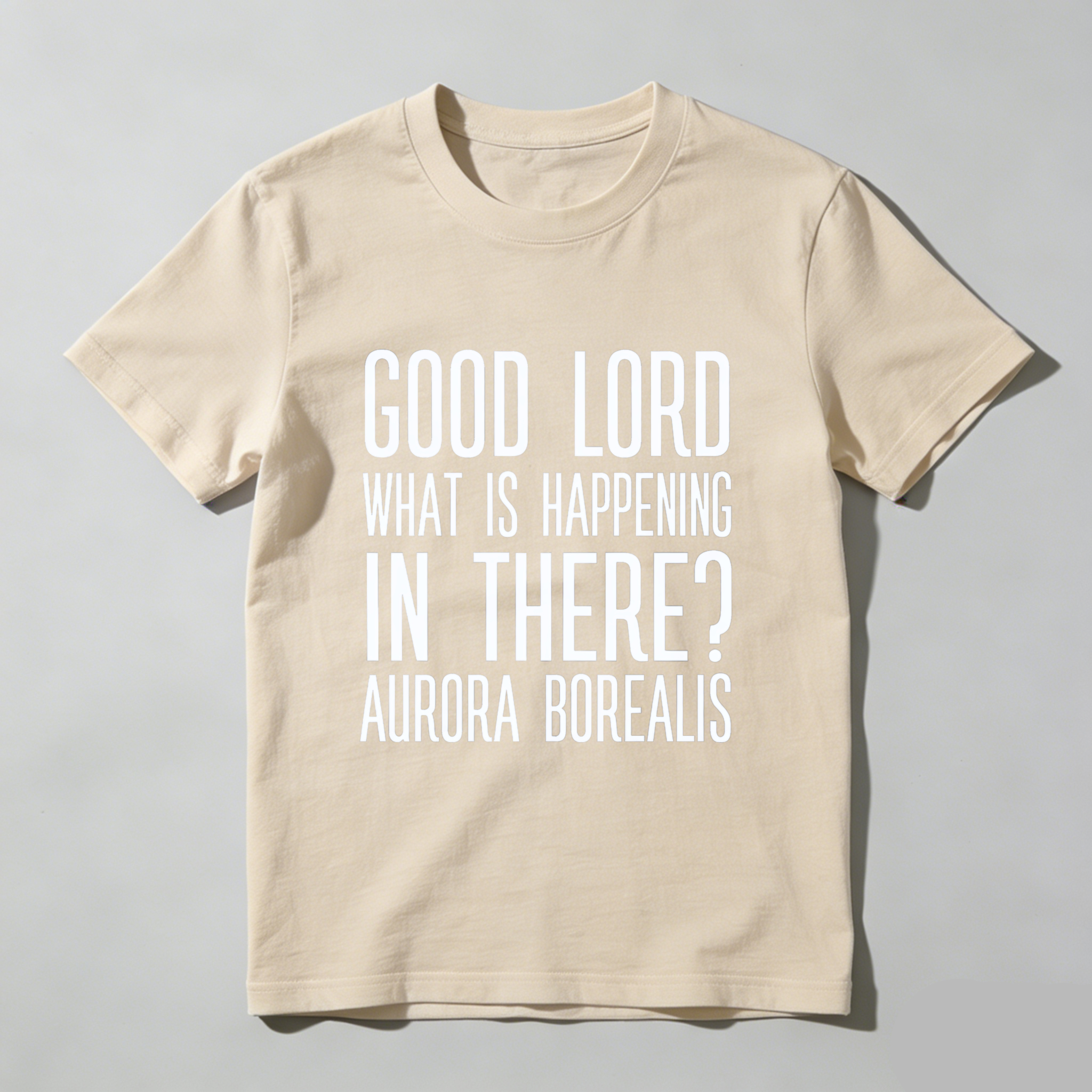 TEECURENT Good Lord What Is Happening In There Aurora Borealis T Shirt