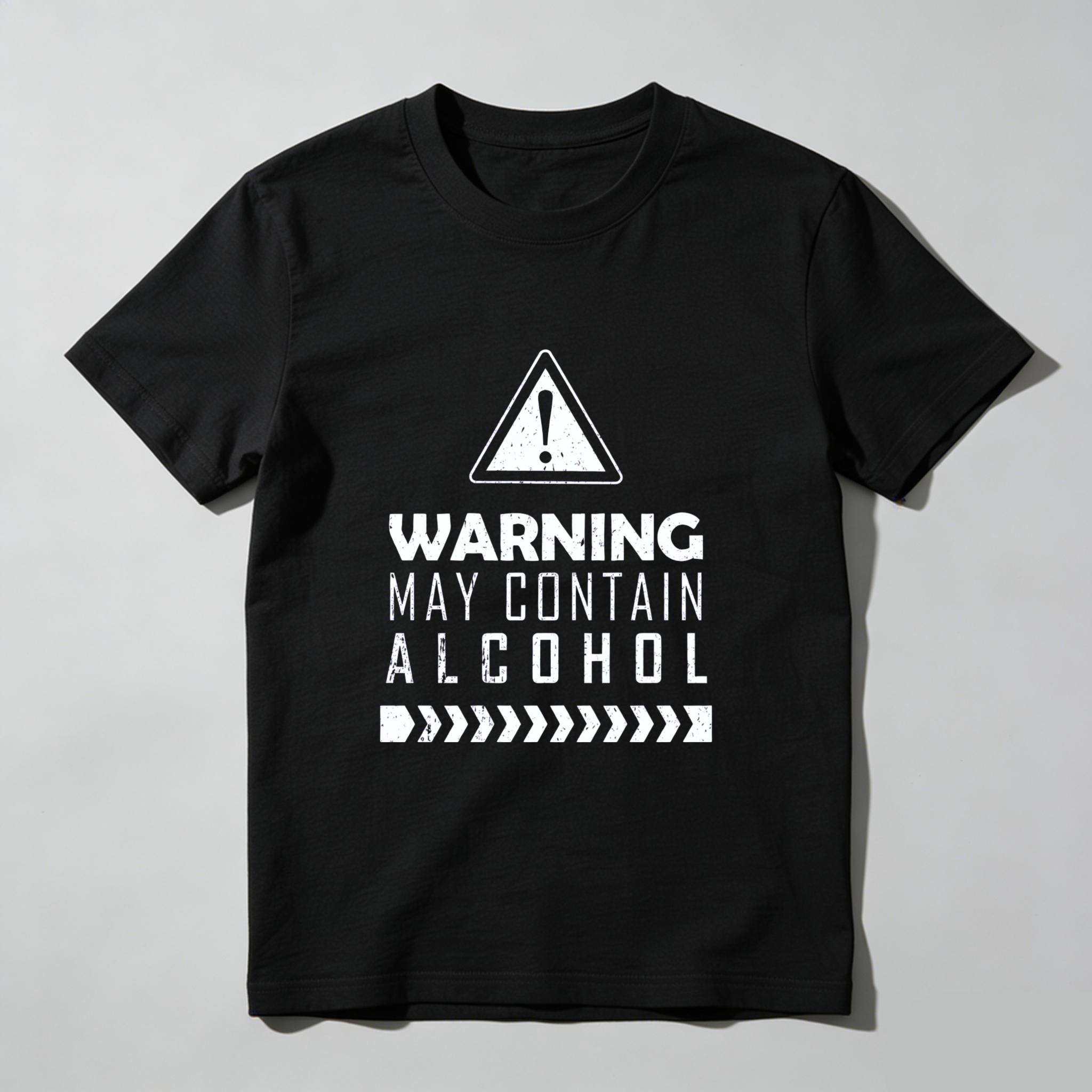 TEECURENT Warning May Contain Alcohol T-Shirt Humor Gift For Drinkers Fun Statement Shirt WOMEN