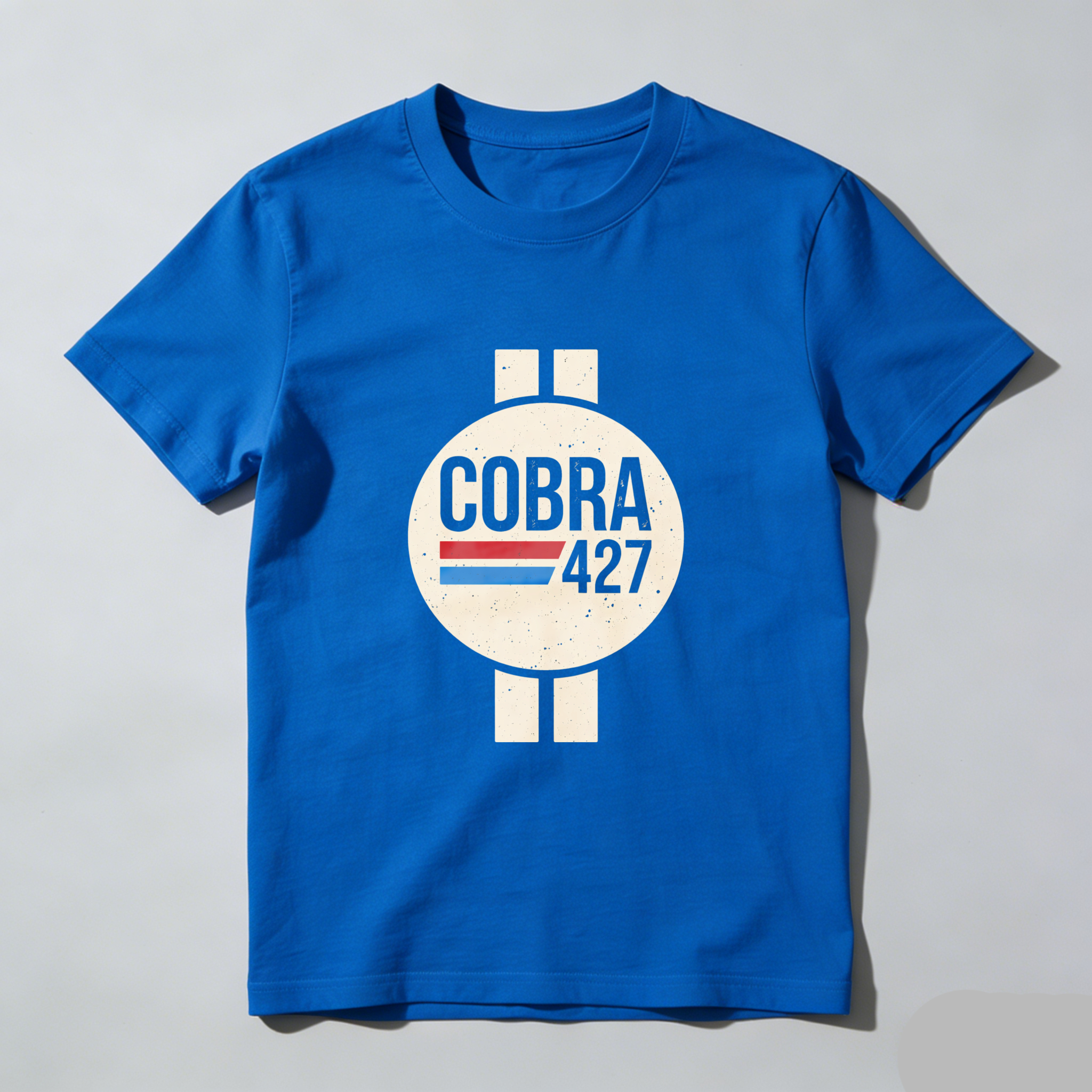 Cobra 427 Classic Car Logo T Shirt Black Vintage Automotive Design Men's Tee