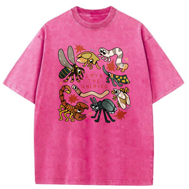 Love The Unloved Insects Pattern tshirt 100% cotton
