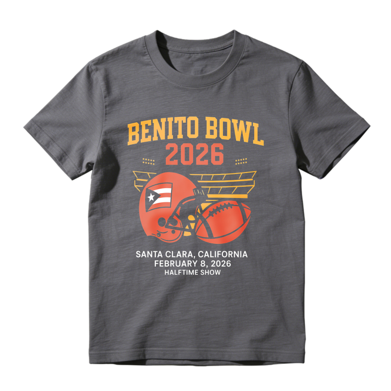 Benito Bowl 2026 Football Helmet And Ball Design Santa Clara California February 8 2026 Halftime Show Unisex Classic T-shirt