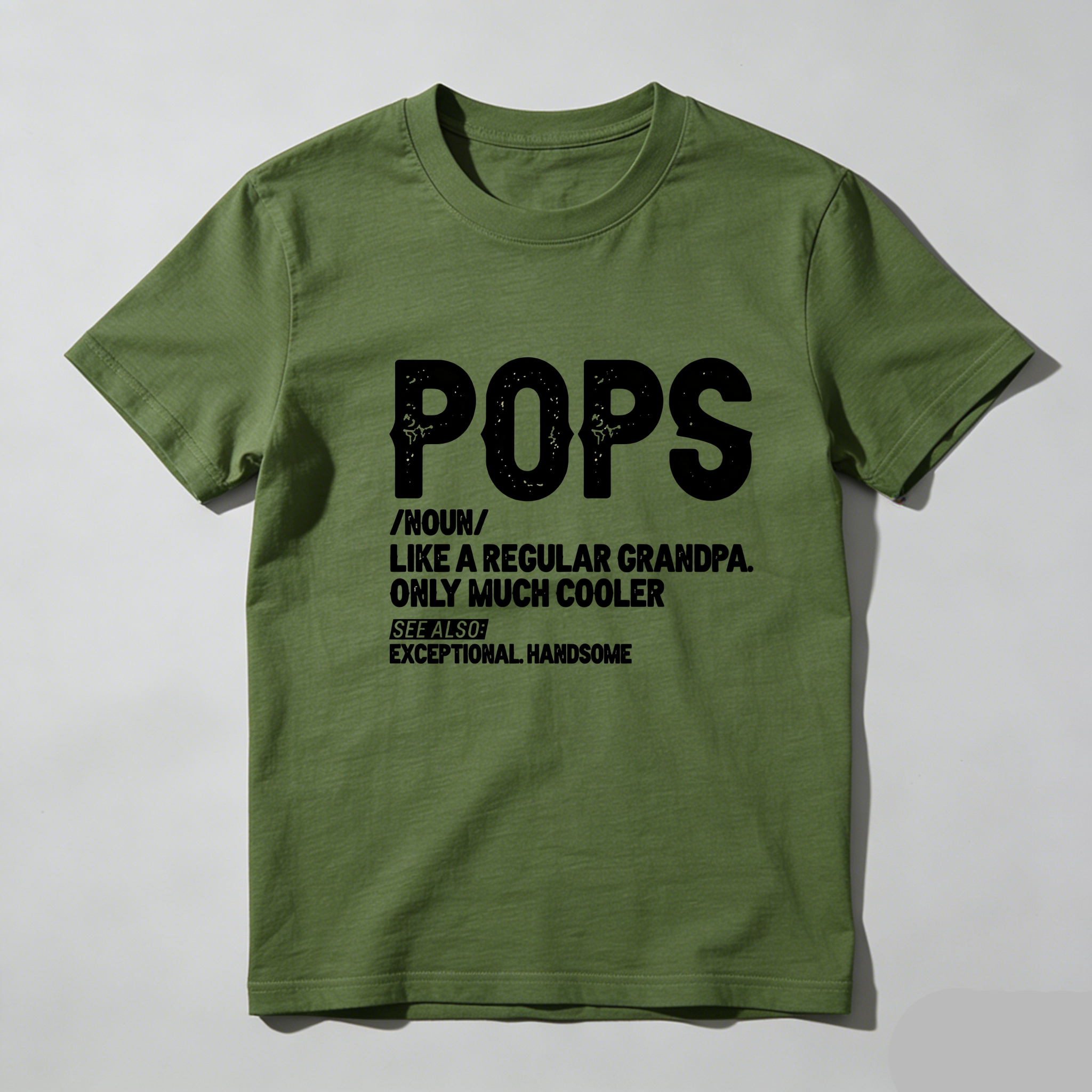 TEECURENT Pops Definition Exceptional Handsome Pure Cotton Short Sleeve T-Shirt-TeeCurent