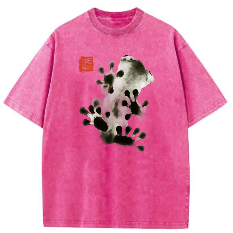 Ink Blot Art With Red Seal tshirt 100% cotton