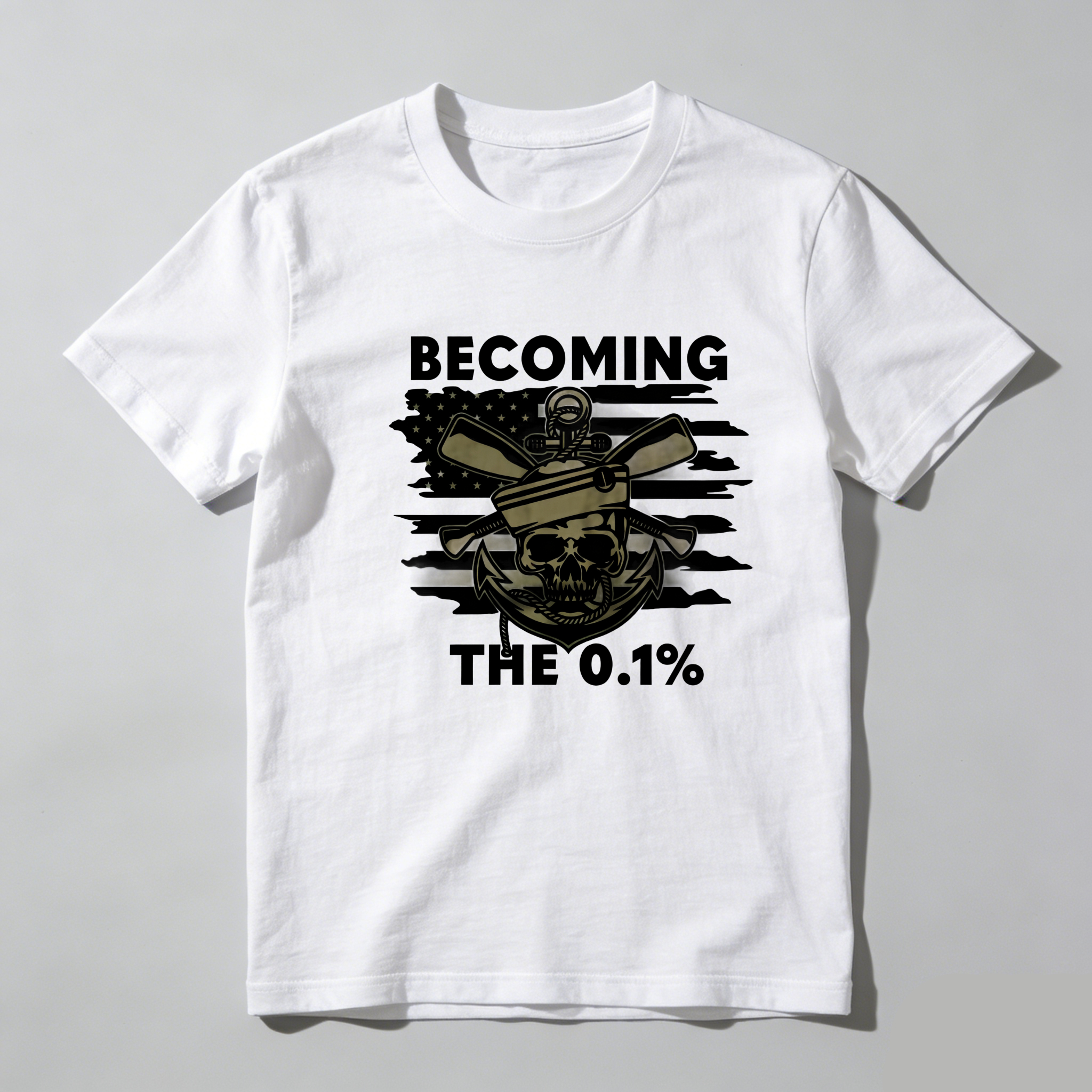 TEECURENT Becoming The 0.1 Percent Pure Cotton Short Sleeve T Shirt-TeeCurent