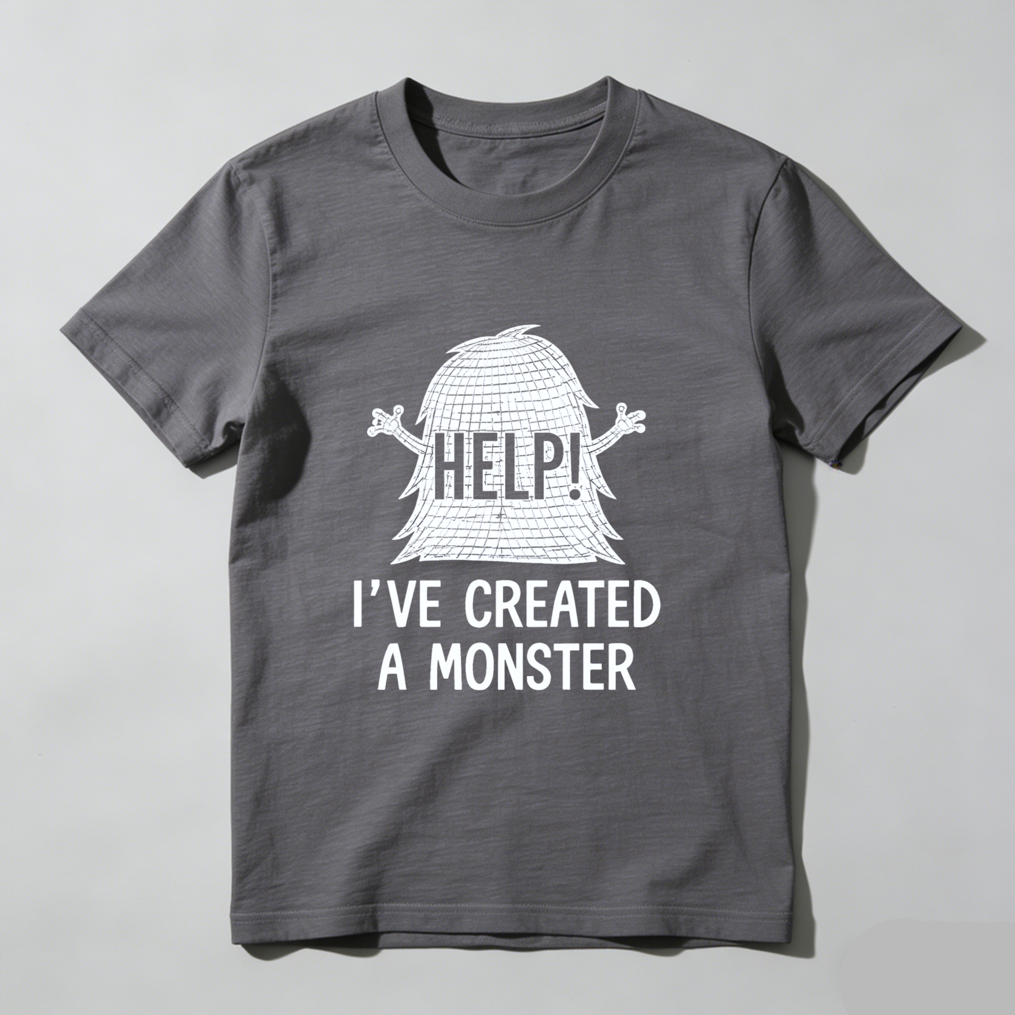 TEECURENT Help Ive Created A Monster Halloween Shirt Funny T-Shirt For Men Women Spooky Costume Party Gift WOMEN