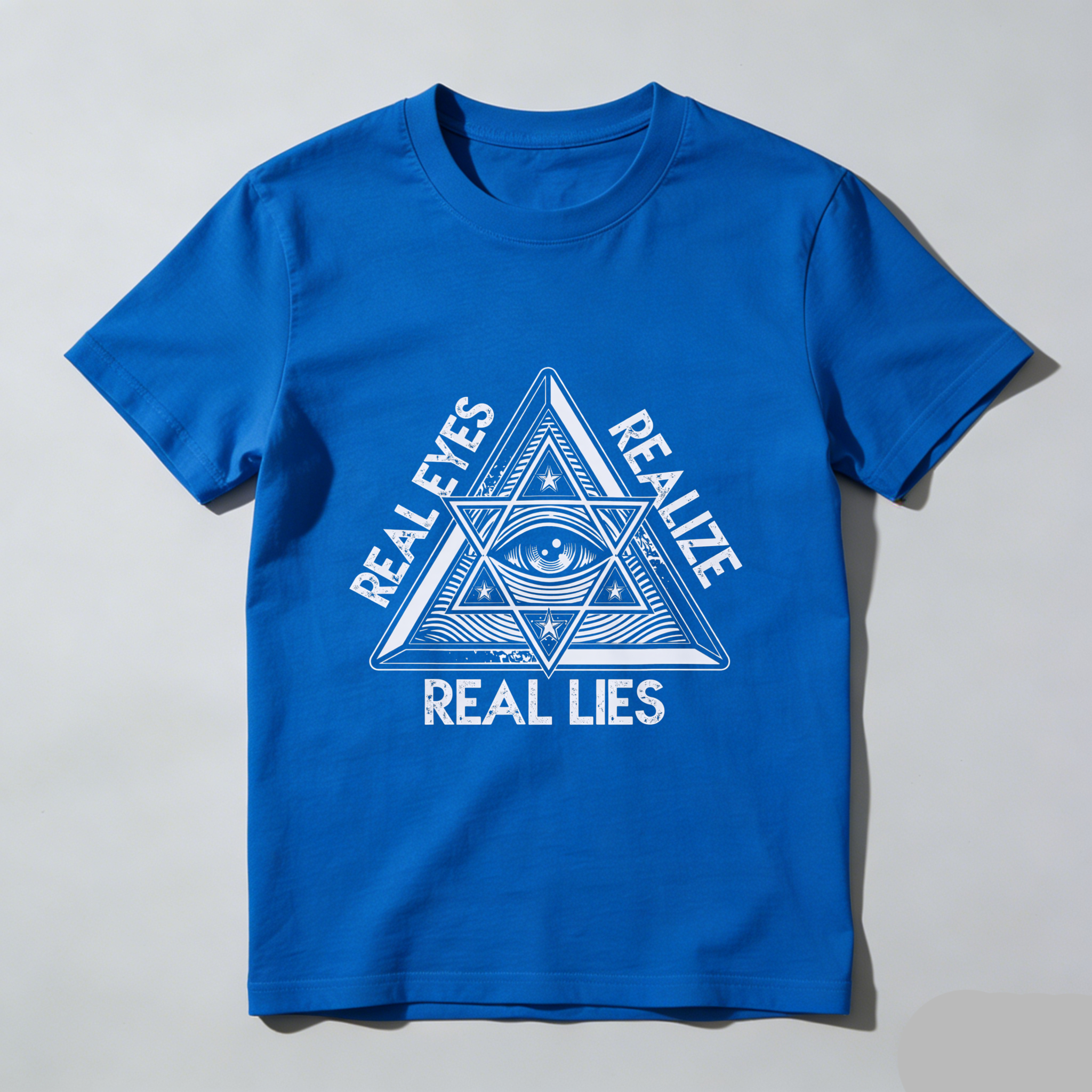 TEECURENT  Real Eyes Realize Real Lies Pyramid Eye Symbol(1) TEECURENT