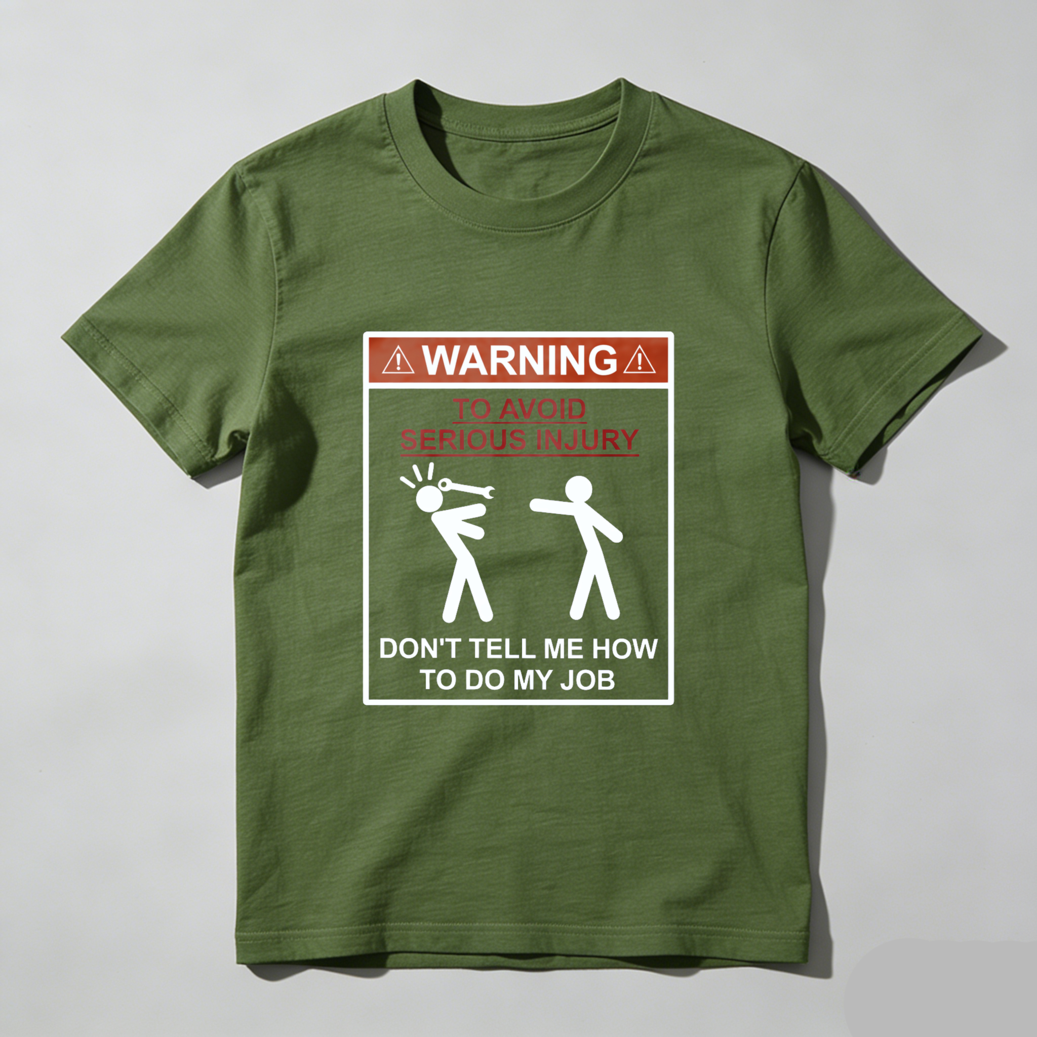 TEECURENT Warning Sign T Shirt Don T Tell Me How To Do My Job Funny Work Safety Humor Graphic Tee For Men And Women WOMEN