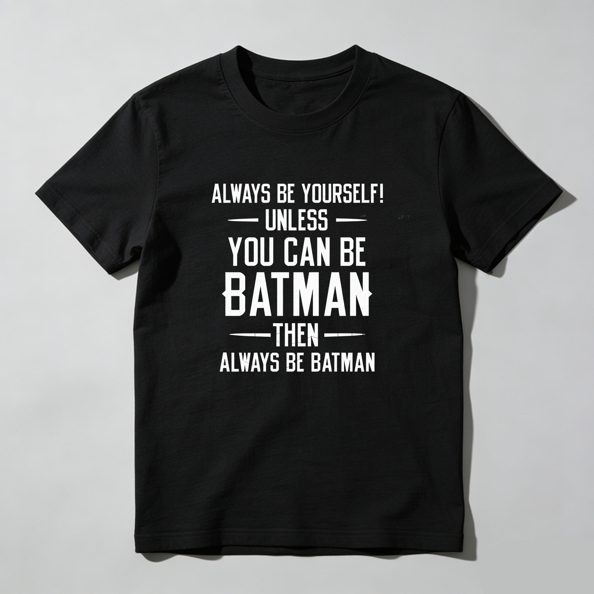 TEECURENT Always Be Yourself Unless You Can Be Batman Then Always Be Batman Pure Cotton Short Sleeve T Shirt-TeeCurent