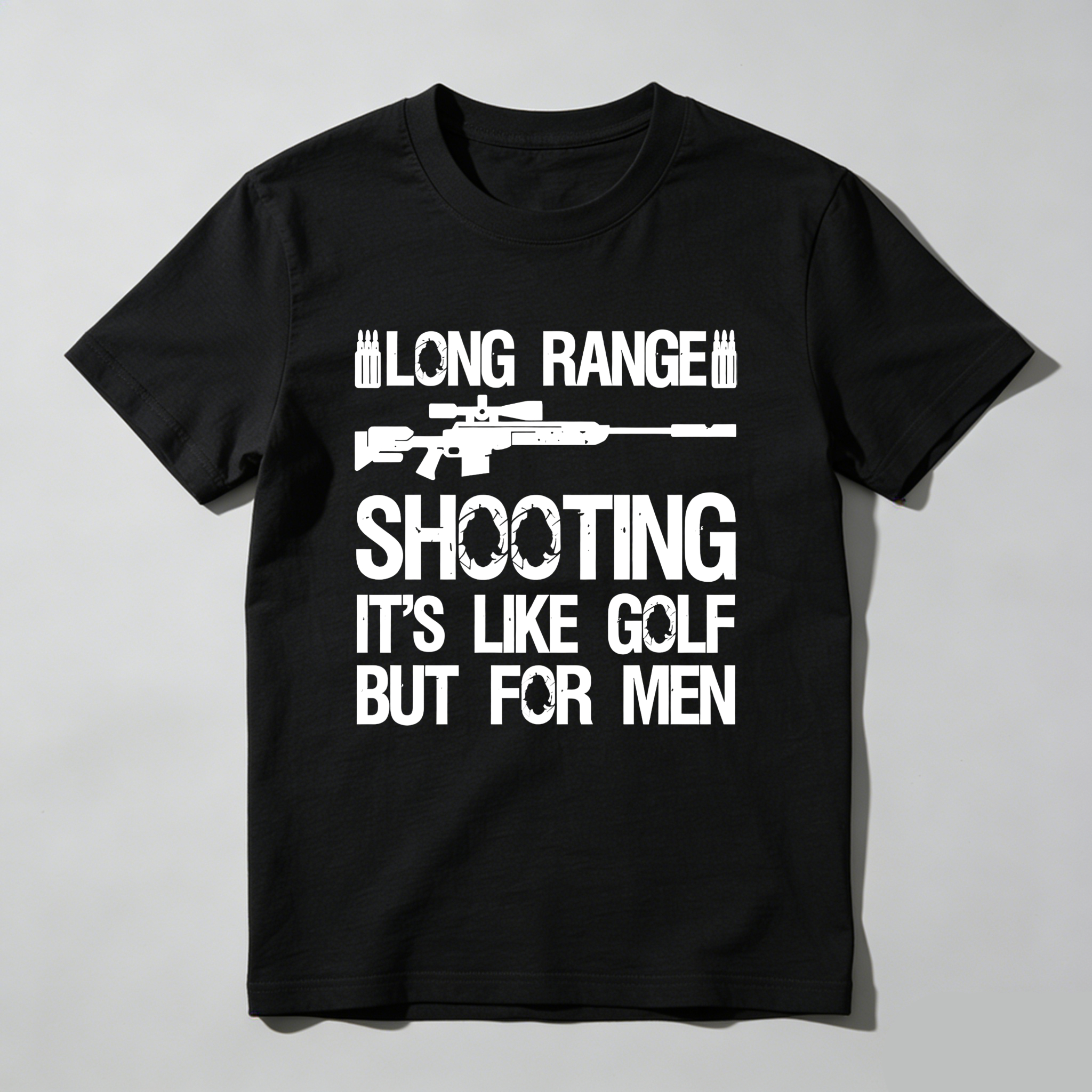 TEECURENT Long Range Shooting Like Golf For Men Pure Cotton Short Sleeve T Shirt-TeeCurent