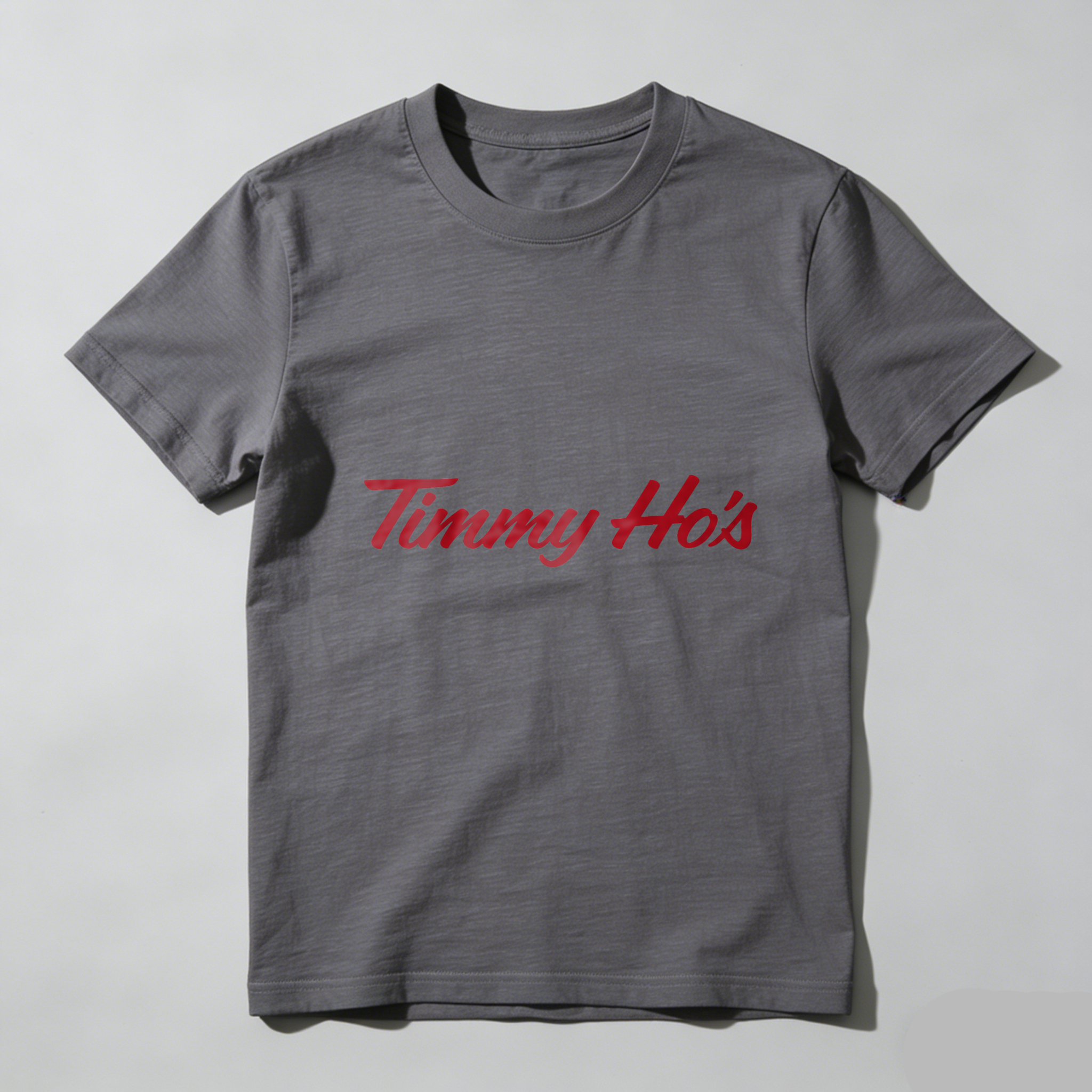 TEECURENT Timmy Hos Black T Shirt With Red Logo Design Casual Wear For Men And Women