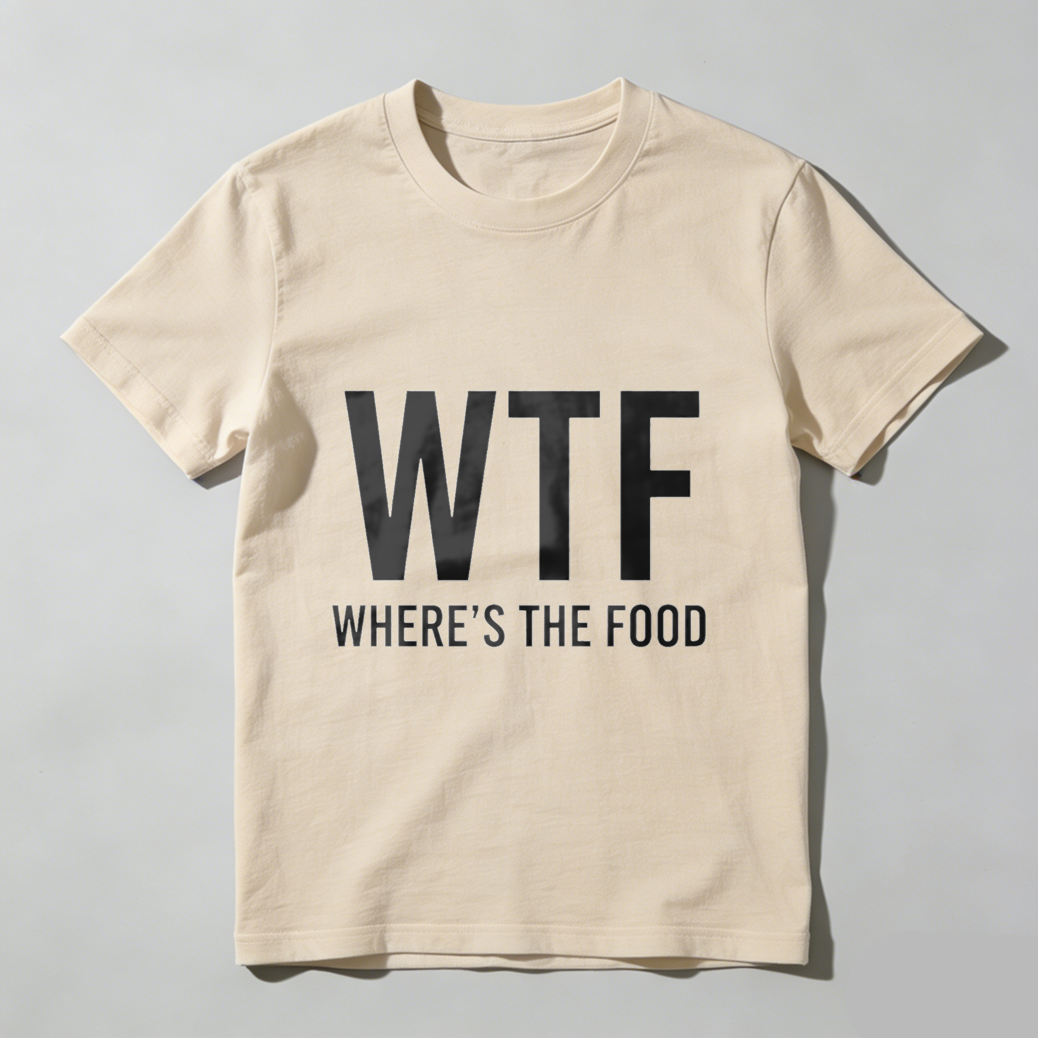 TEECURENT Wtf Where The Food Funny T-Shirt Humor Shirt Casual Wear For Men Women Unisex Top WOMEN