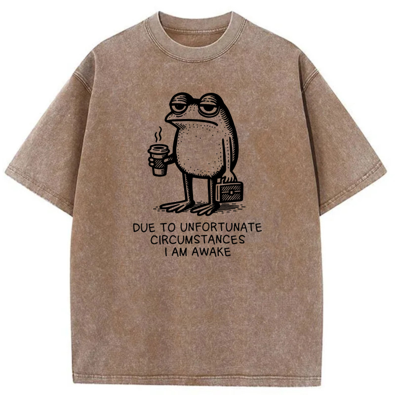 Frog Holding Coffee And Suitcase tshirt 100% cotton