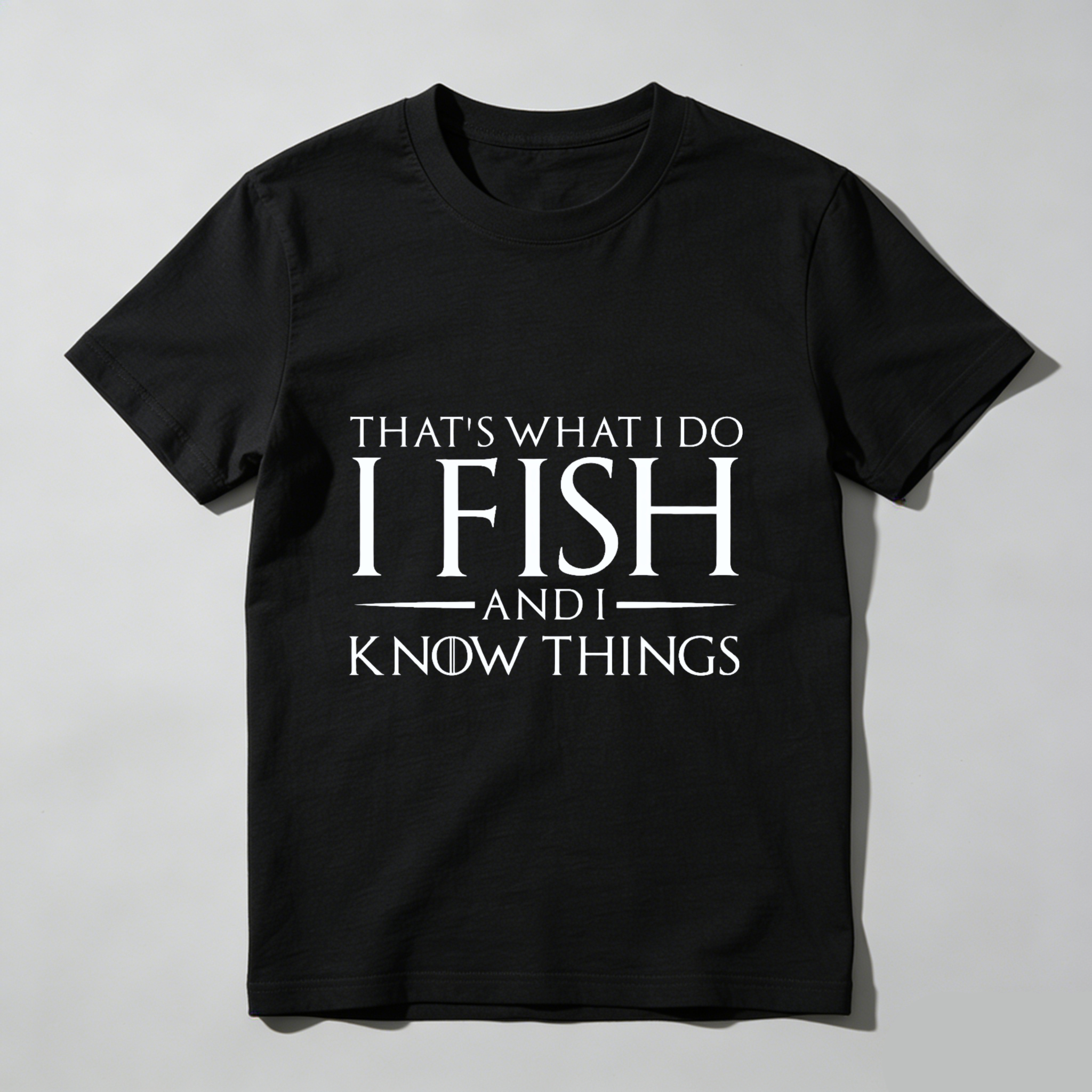 TEECURENT That's What I Do I Fish And I Know Things T Shirt Fishing Lover Gift Humor Saying Apparel WOMEN