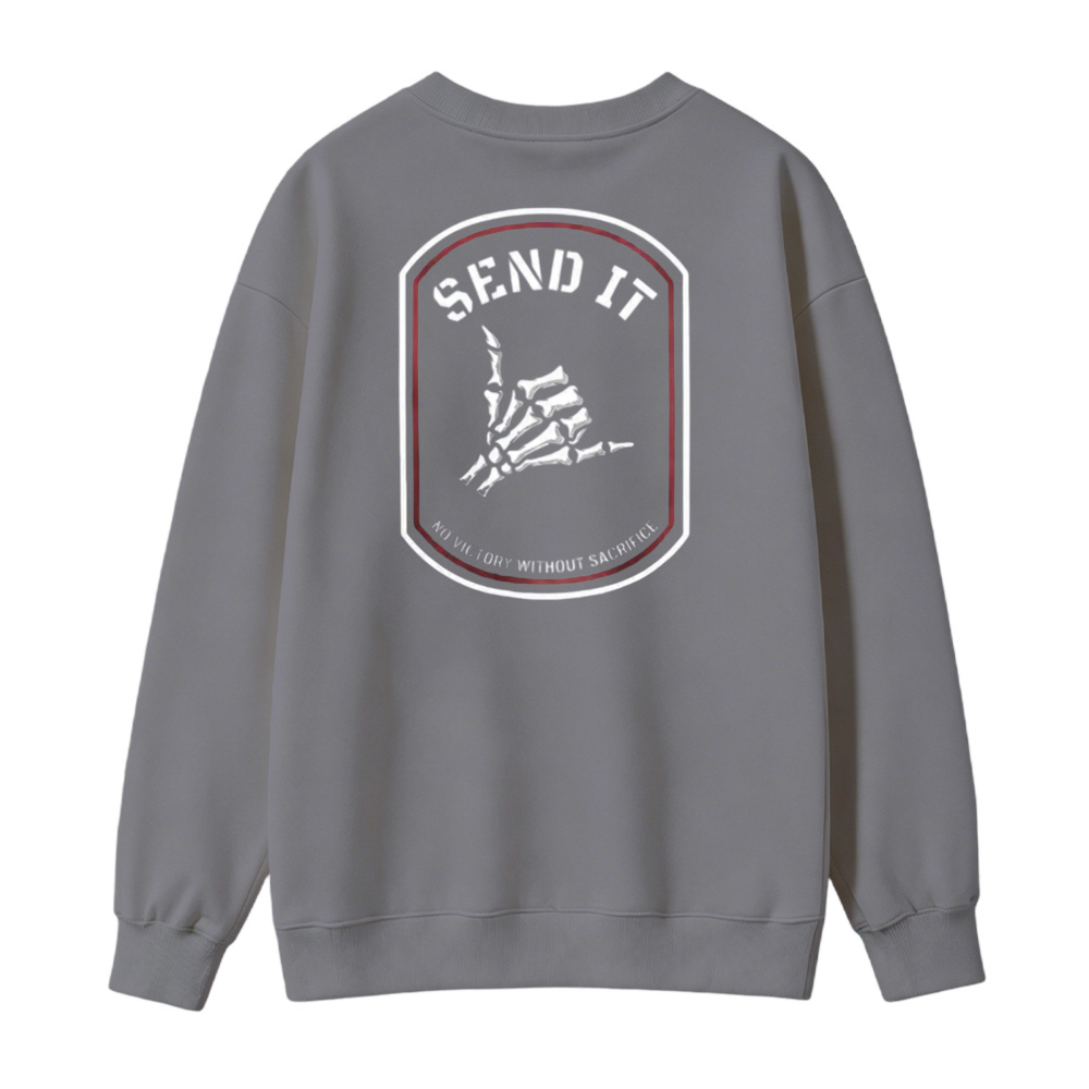 Send It Skeleton Hand Graphic Sweatshirt