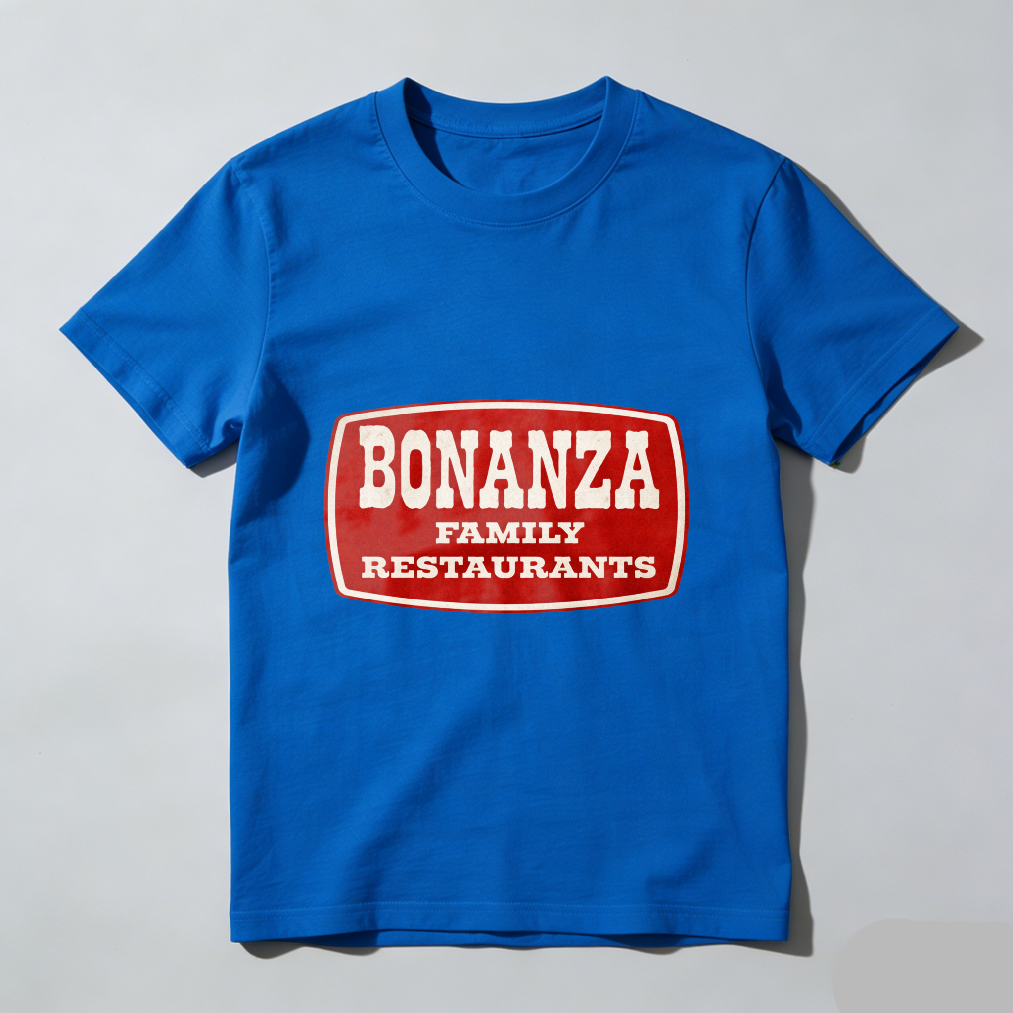 TEECURENT Bonanza Family Restaurants T Shirt Black Classic Logo Design Casual Wear
