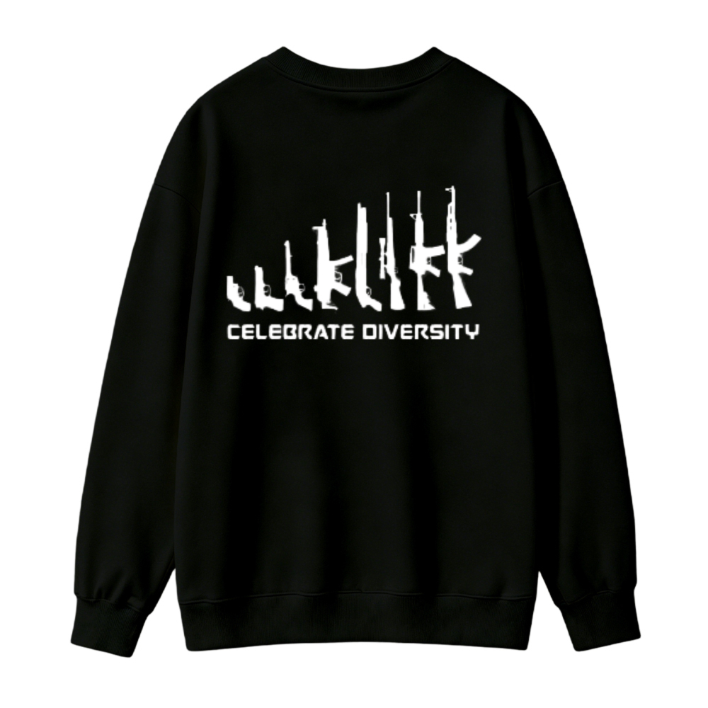 Celebrate Diversity Gun Silhouette Graphic Sweatshirt