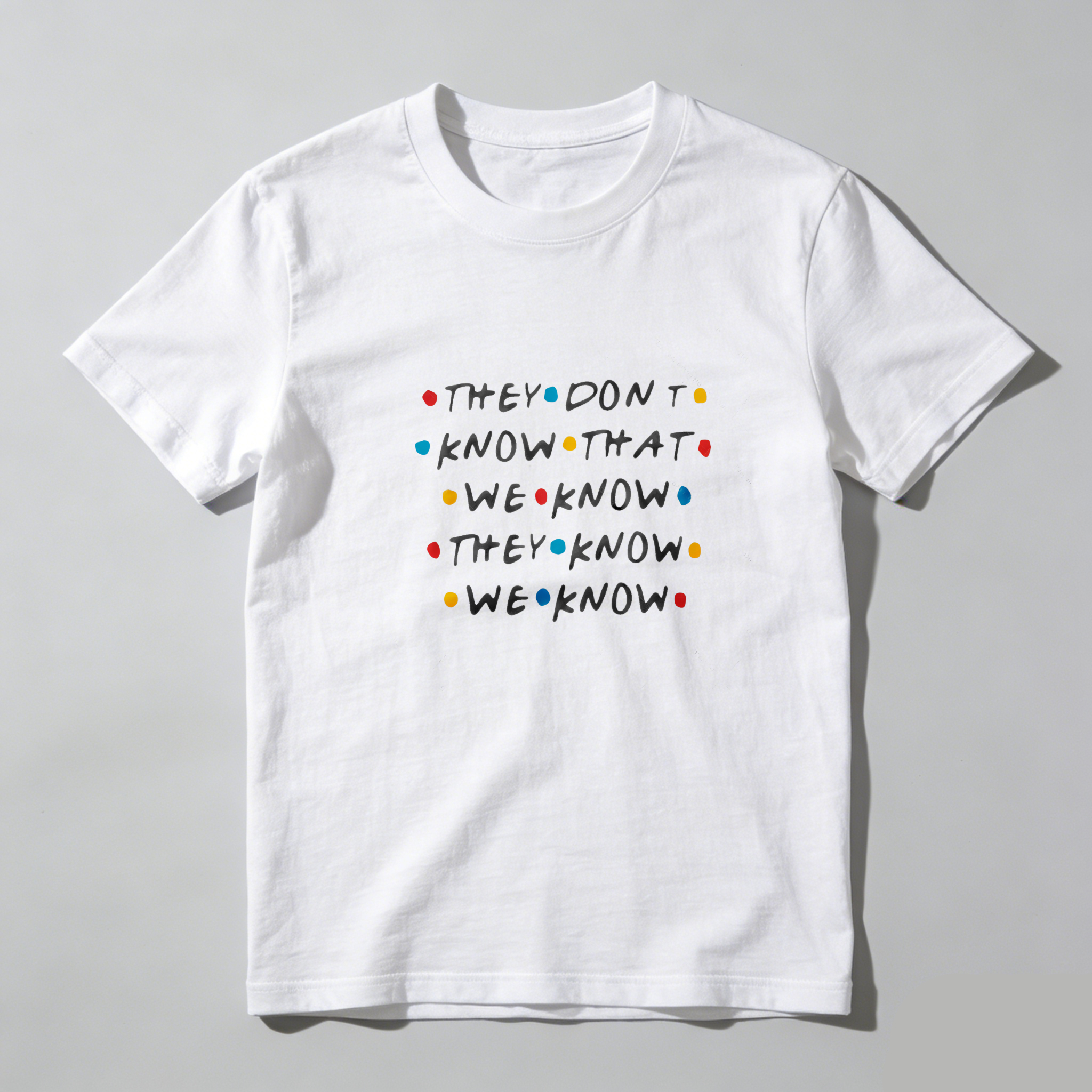 TEECURENT They Dont Know That We Know They Know We Know Pure Cotton Short Sleeve T Shirt-TeeCurent