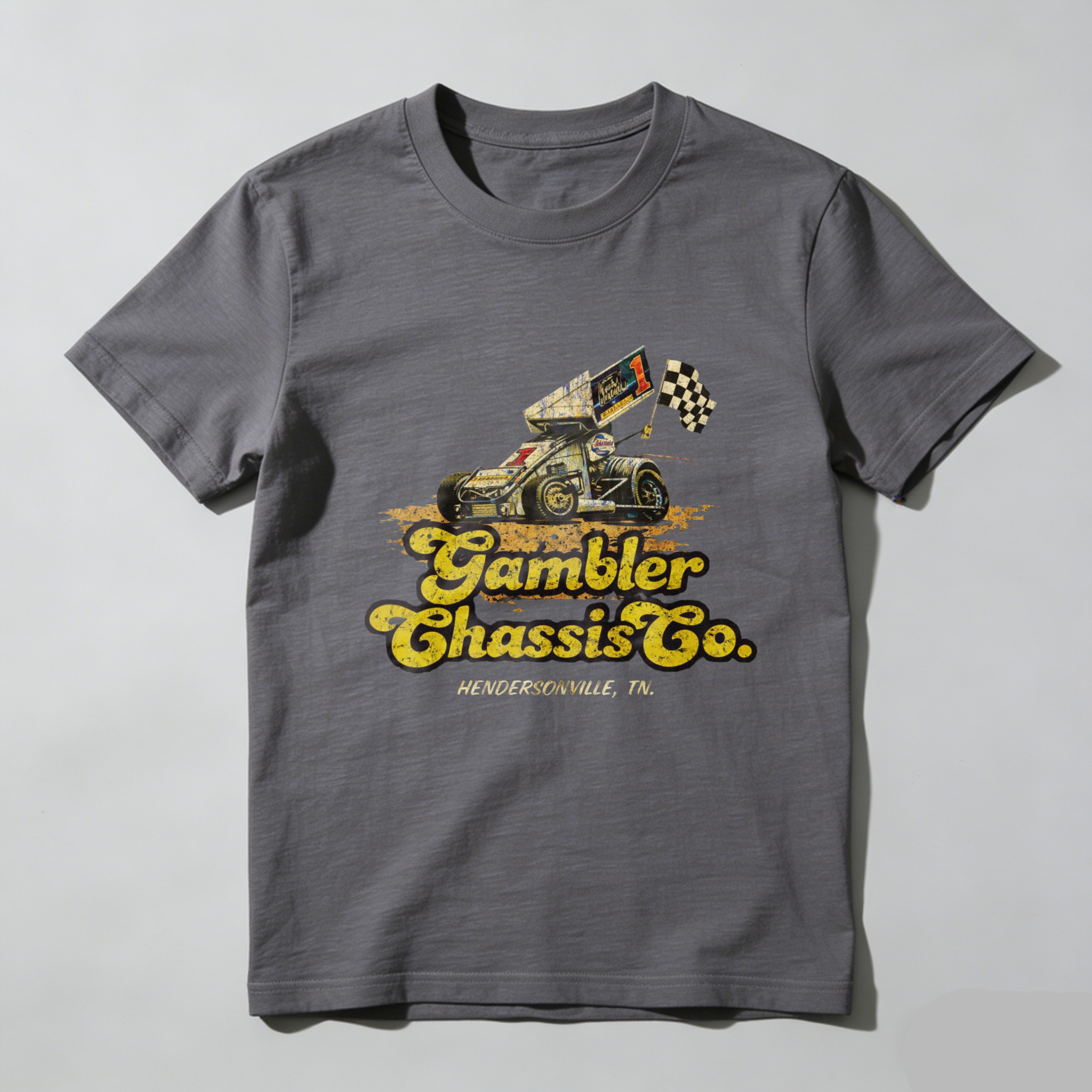 Gambler Chassis Co Hendersonville Tn Racing Car Design T Shirt