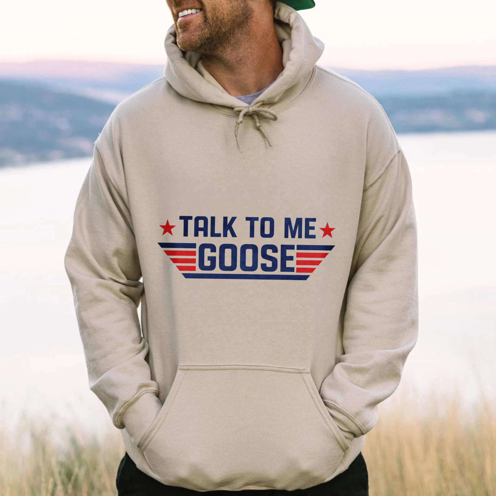 TEECURENT Gildan Talk To Me Goose Hoodie Top With Stars And Stripes Design For Men And Women Casual Sweatshirt Unisex Pullover With Front Pocket And Drawstring Hood