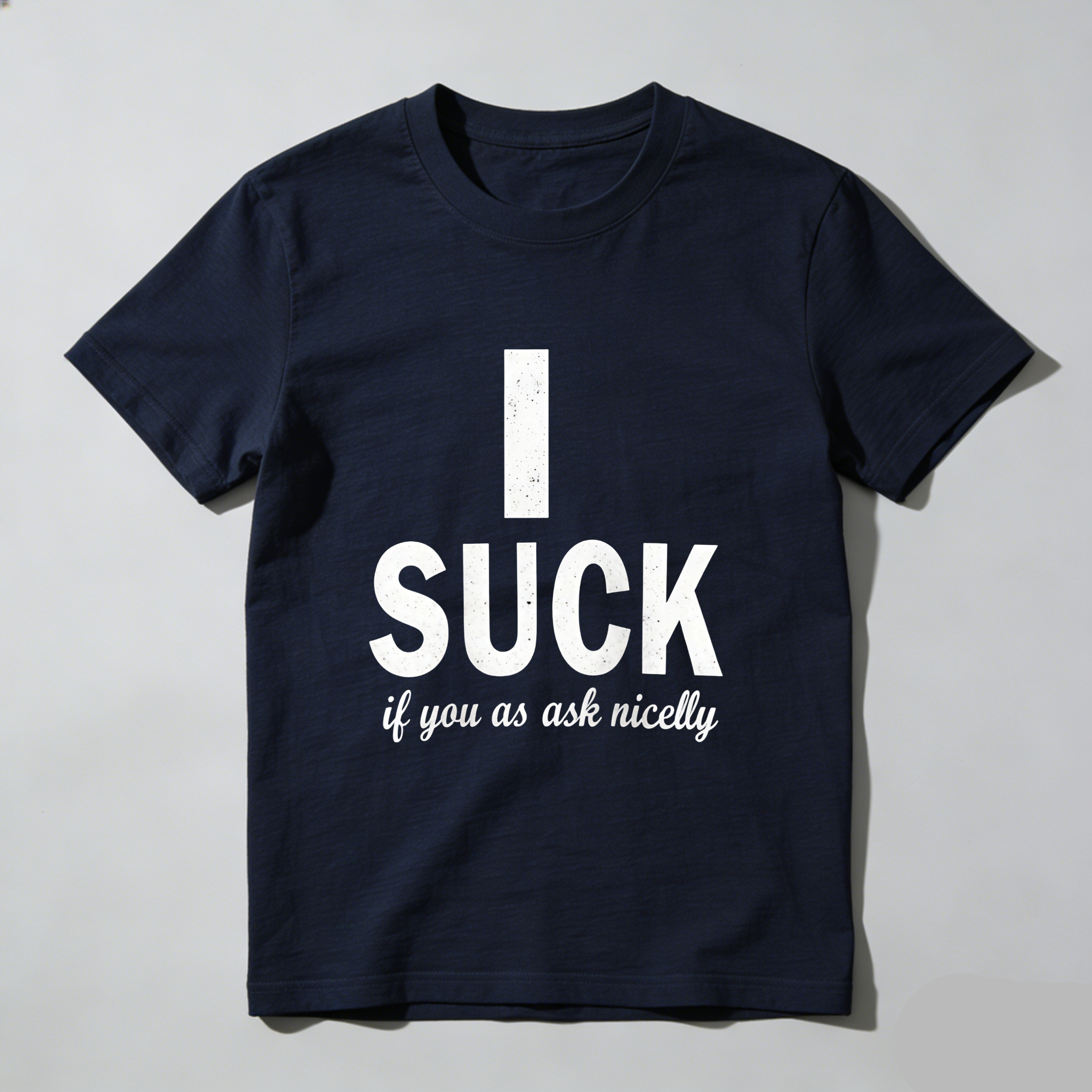 TEECURENT T-SHIRT  I Suck If You Ask Nicely