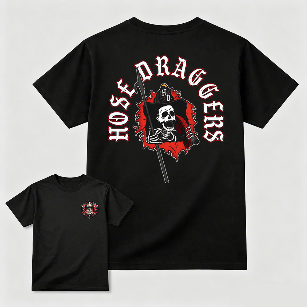 Hose Draggers Firefighter Skull T-Shirt