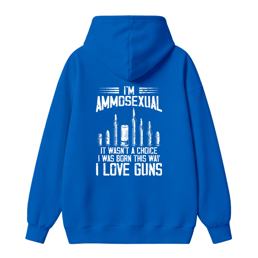 I Love Guns Ammosexual Funny Quote Graphic Hoodie