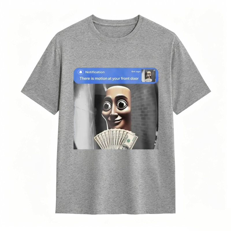 “There is Motion at Your Front Door” Tung Tung Tung Sahur Meme T-Shirt