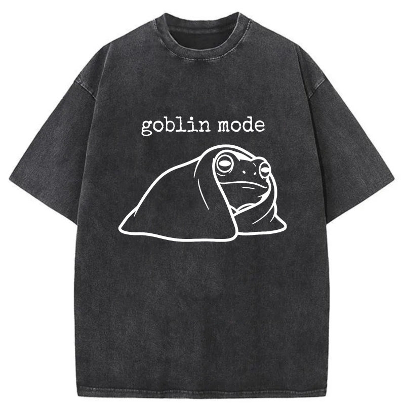 Goblin Mode Frog Outline Print tshirt 100% cotton