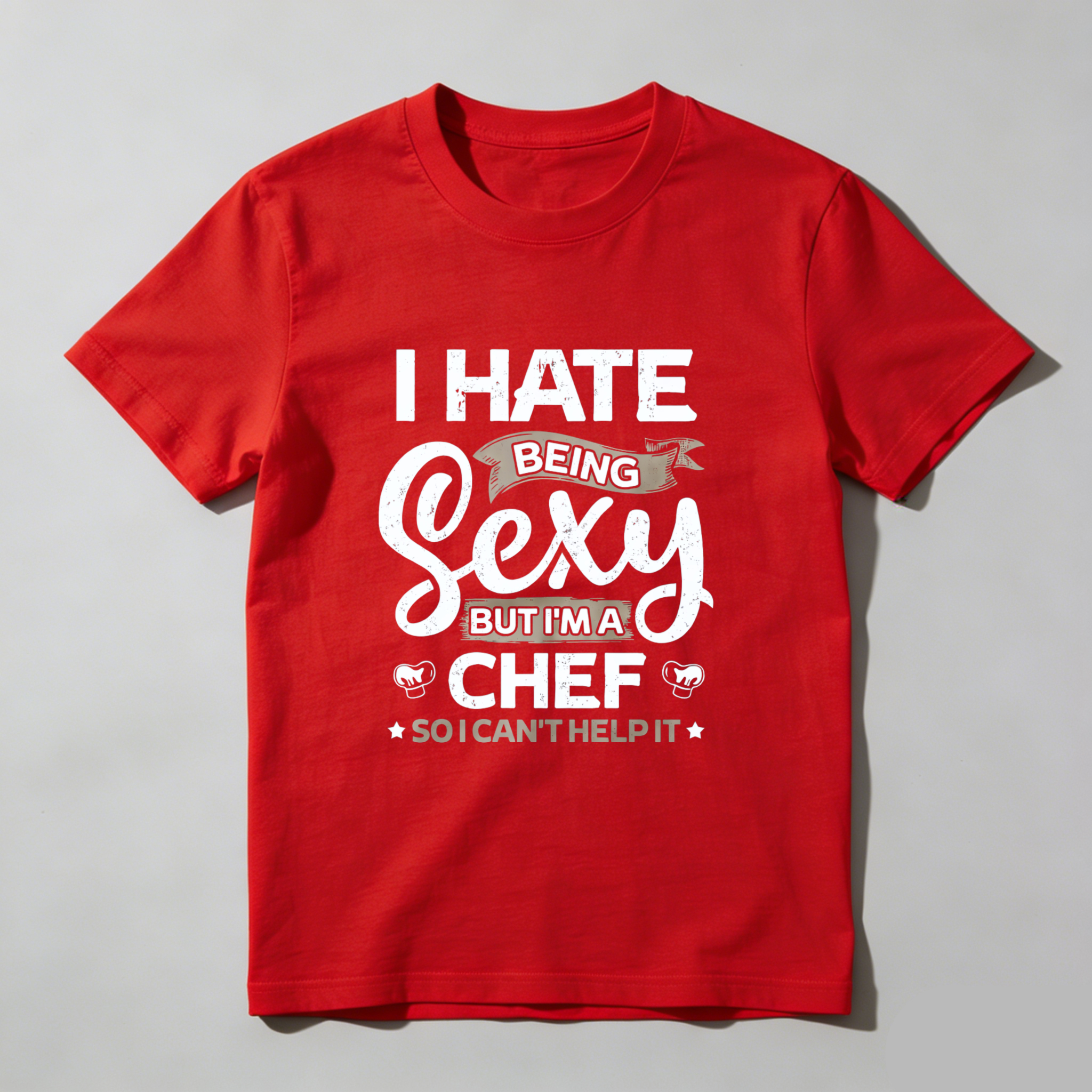 TEECURENT I Hate Being Sexy But Im A Chef So I Cant Help It T Shirt WOMEN