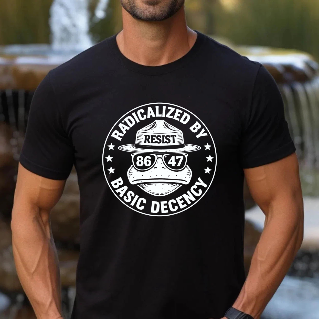 TEECURENTRadicalized By Basic Decency Resist 86 47 T Shirt-TeeCurent