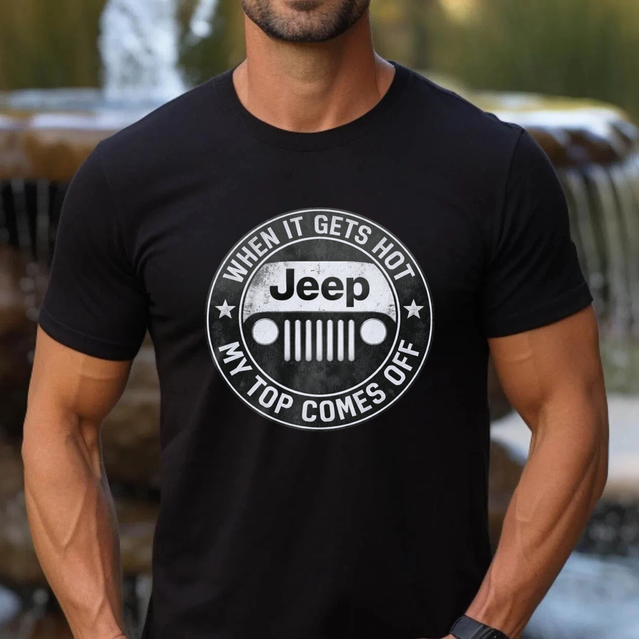 When It Gets Hot My Top Comes Off Jeep T Shirt For Jeep Lovers And Outdoor Enthusiasts