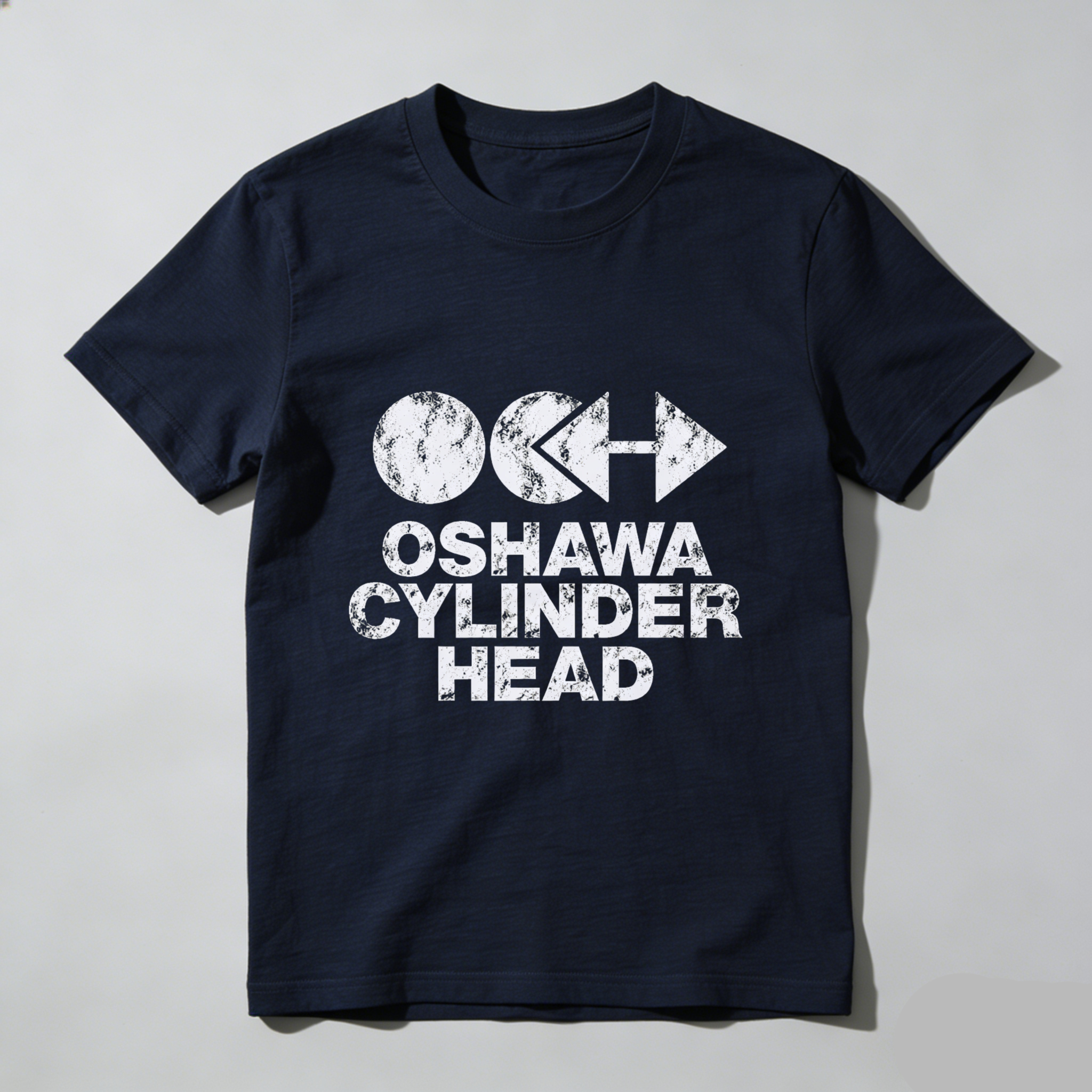 Oshawa Cylinder Head T Shirt Automotive Enthusiast Gift Black Cotton Tee